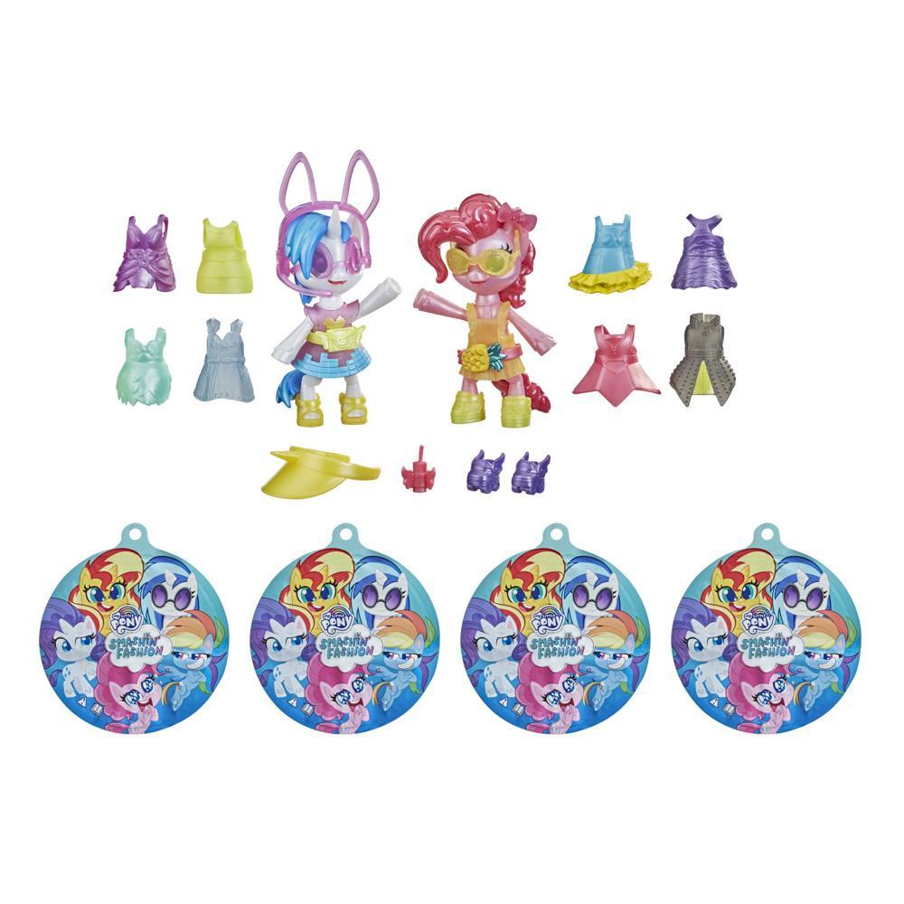 My Little Pony Smashin’ Fashion Party 2-Pack -- 30 Pieces, Pinkie Pie and DJ Pon-3 Poseable Figures with Toy Accessories
