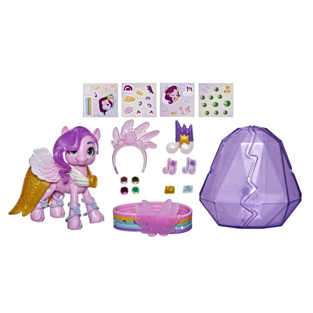 My Little Pony: A New Generation Movie Crystal Adventure Princess Petals - 3-Inch Pink Pony Toy, Surprise Accessories