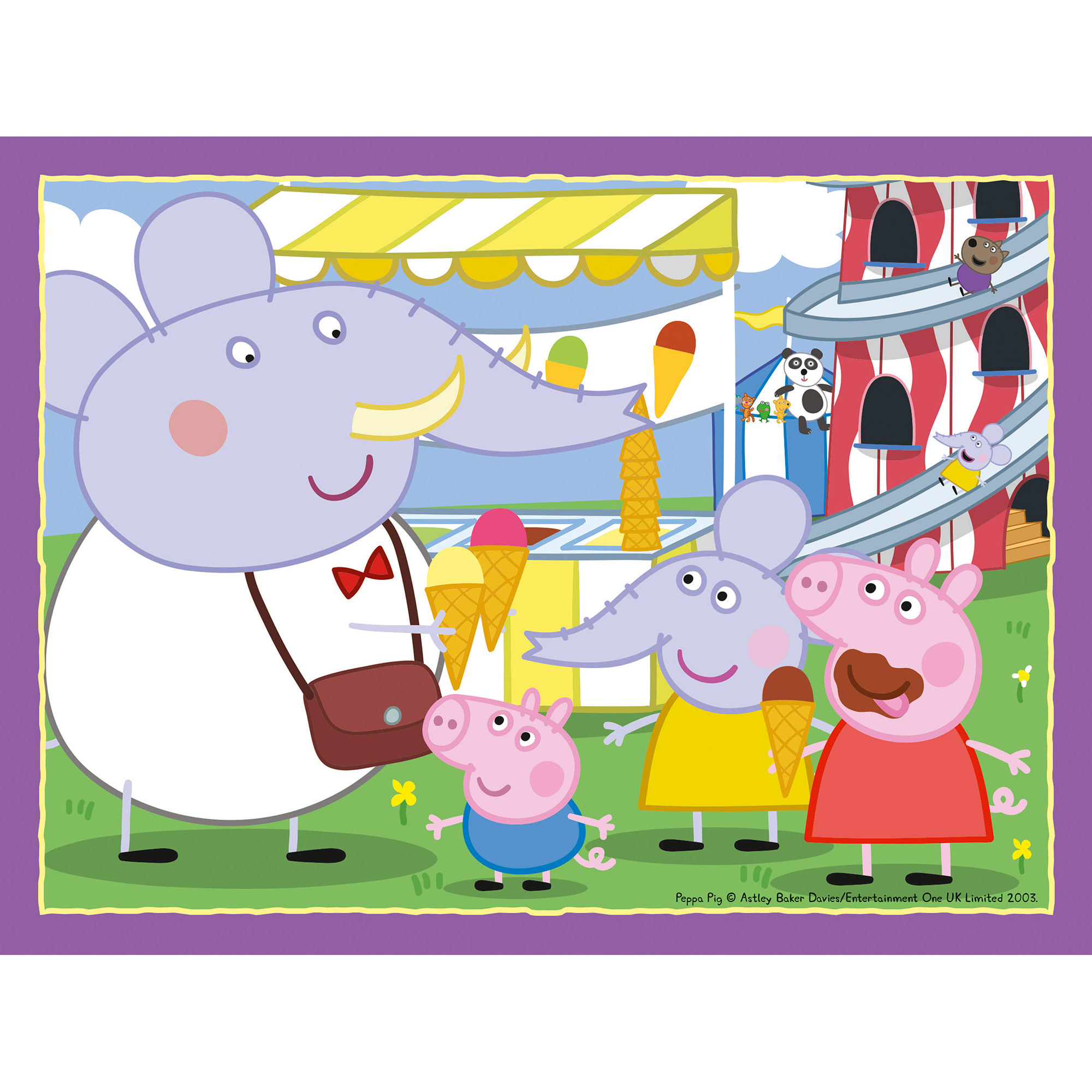 'NEW Peppa Pig 4 Large Shaped Jigsaw Puzzles 10,12,14,16pc Four Bright And Colo 