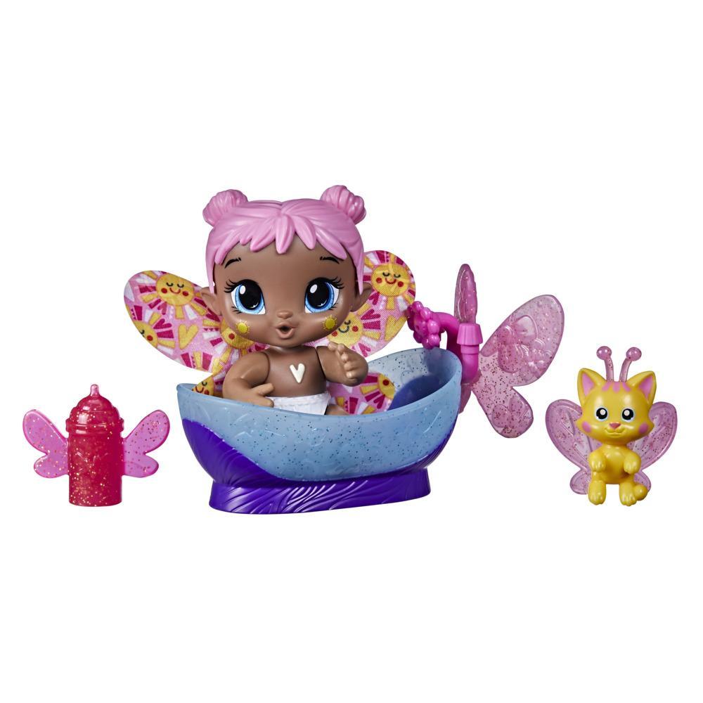 Baby Alive GloPixies Minis Doll, Bubble Sunny, Glow-In-The-Dark 3.75-Inch Pixie Toy with Surprise Friend, Kids 3 and Up