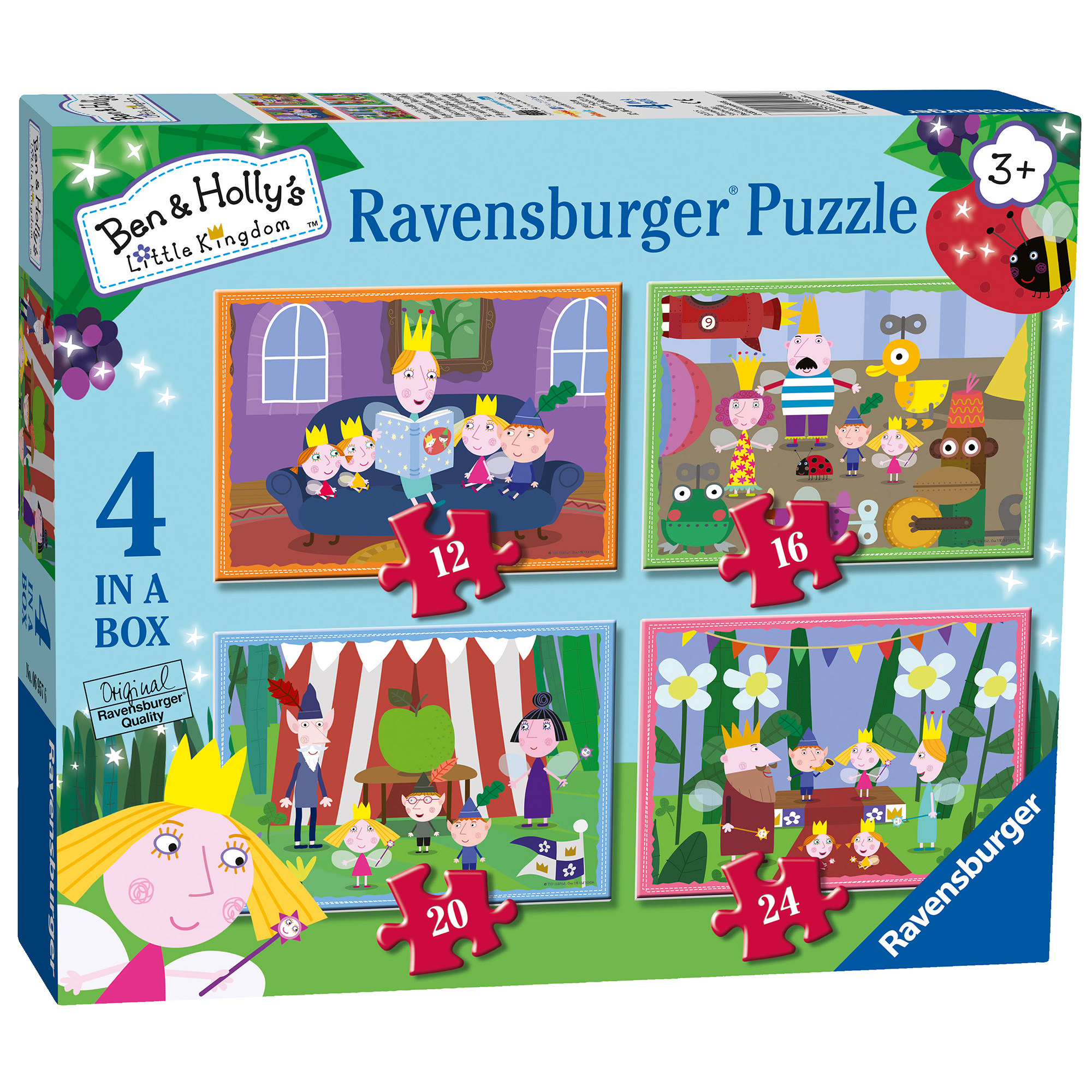 12, 16, 20, 24pc environ 10.16 cm Jigsaw Puzzles une Boîte Ravensburger Ben & Holly 4 in 