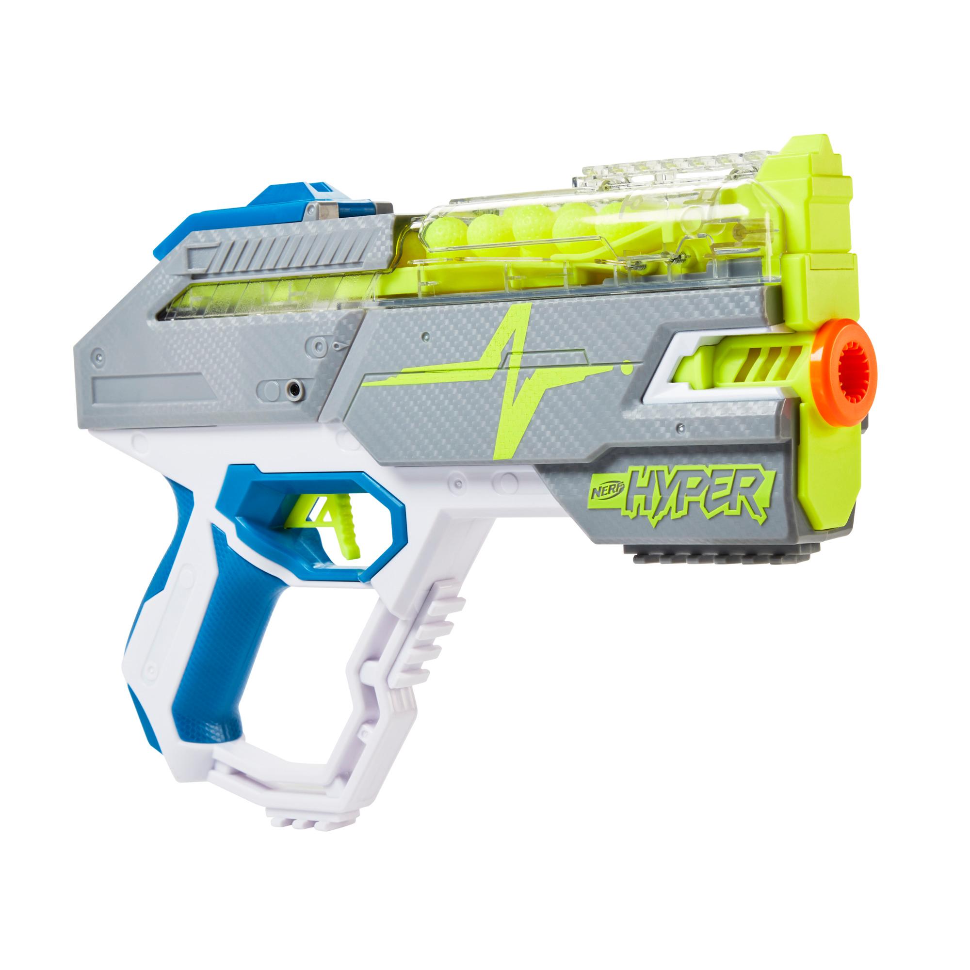 Nerf Hyper Rush-40 Pump-Action Blaster and 30 Nerf Hyper Rounds, 110 FPS Velocity, Easy Reload, 40-Round Capacity