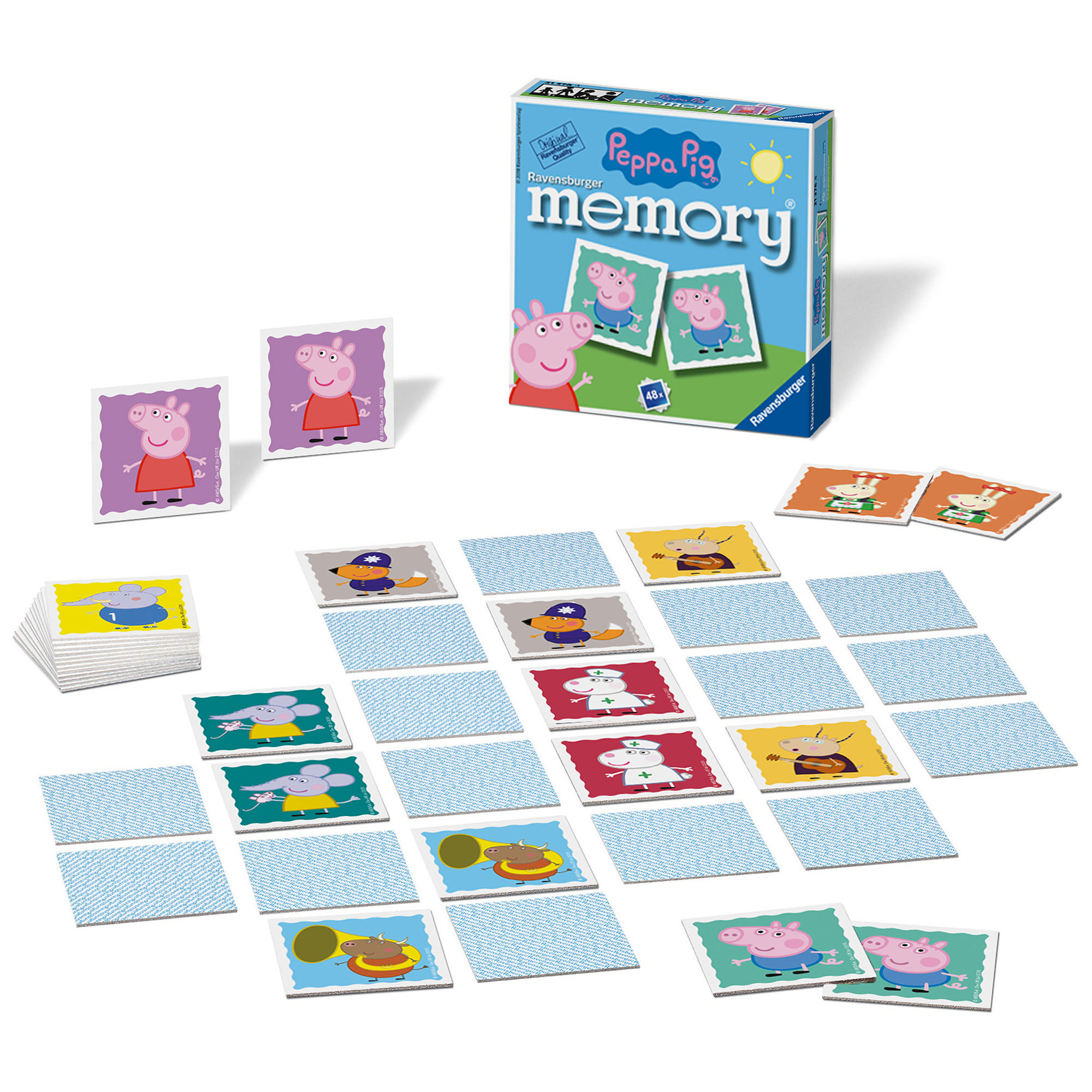 Ravensburger Peppa Pig Mini Memory Kids Children's Picture Matching Snap Game 