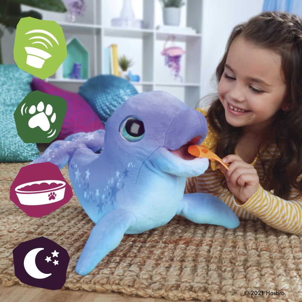 80+ Sounds and Reactions Animatronic Toy Hasbro furReal Dazzlin/' Dimples My Playful Dolphin F24015L1 Ages 4 and Up Interactive Toy Electronic Pet