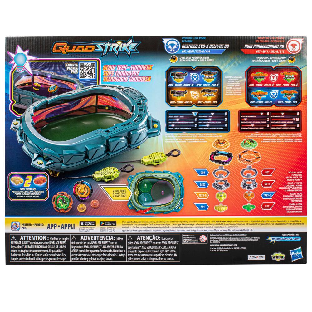  BEYBLADE Burst QuadDrive Salvage Valtryek Rashad V7 y dorada,  Nemesis N7 Spinning Top Pack - 2 juegos de batalla para niños a partir de 8  años : Juguetes y Juegos