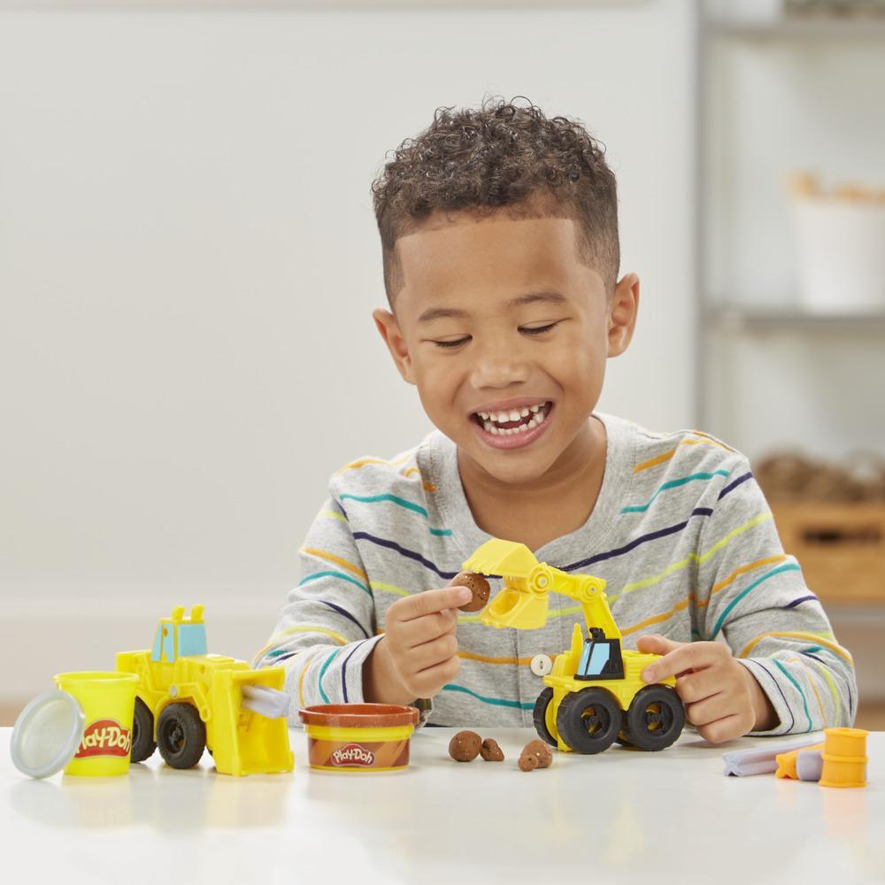 Play-Doh Excavator N Loader Toy Construction Trucks 