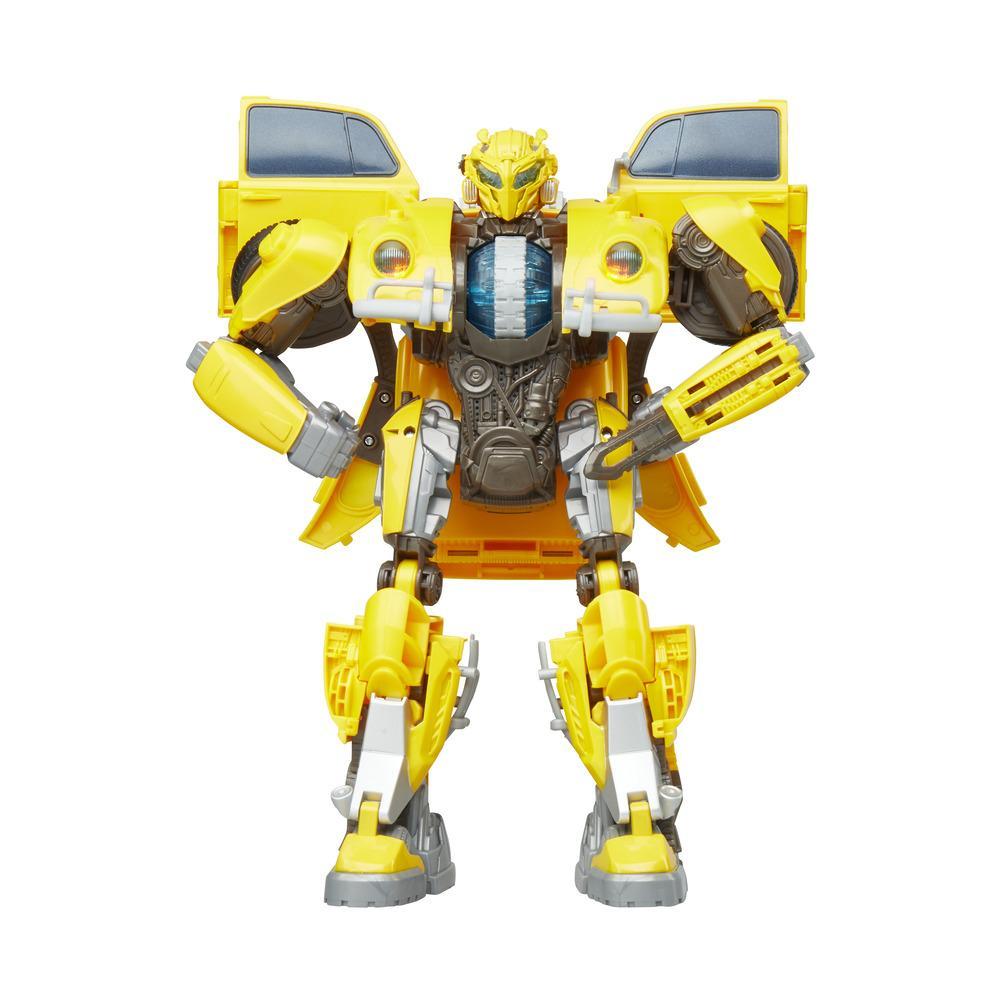 Transformers: Bumblebee Movie Toys, Power Charge Bumblebee Action Figure -  Lights and Sounds, 10.5-inch - Transformers