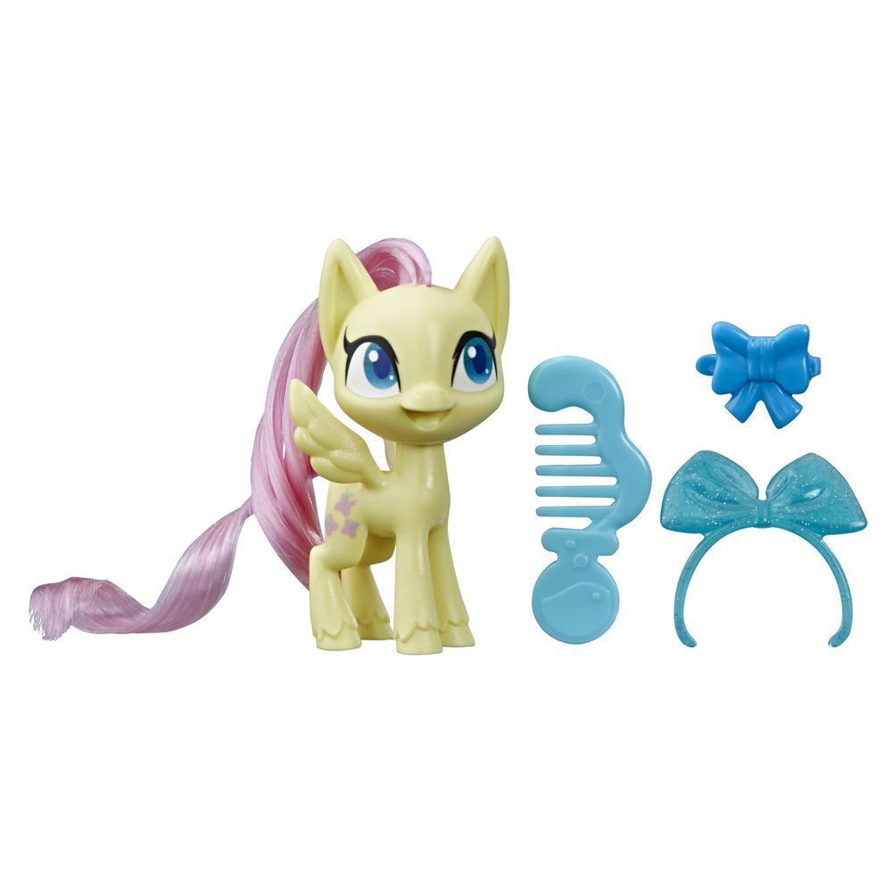 My Little Pony Fluttershy Potion Pony Figure -- 3-Inch Yellow Pony Toy with Brushable Hair, Comb, and Accessories
