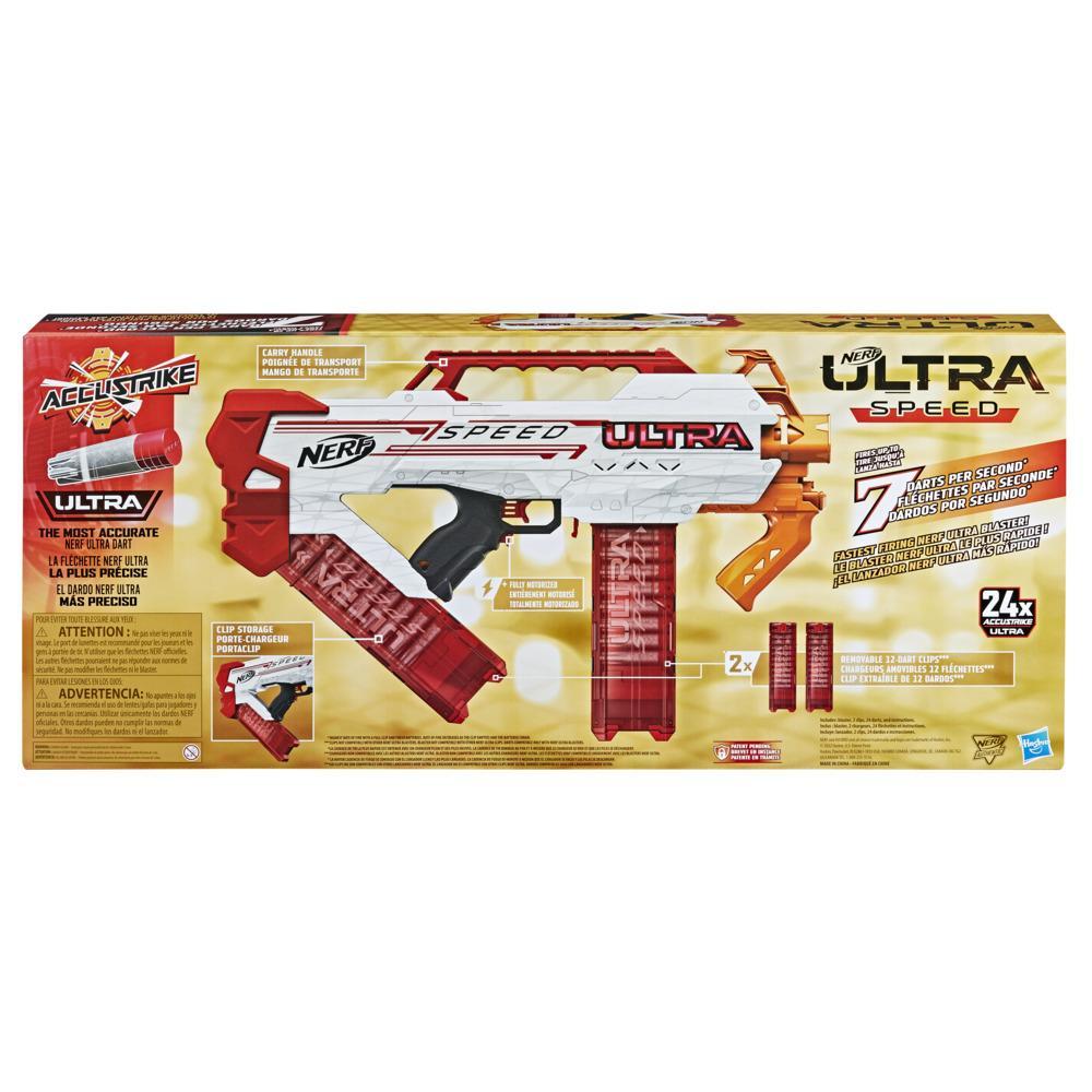 Nerf Ultra Speed Fully Motorized Blaster, 24 Nerf AccuStrike Ultra Darts, Compatible Only with Nerf Ultra Darts