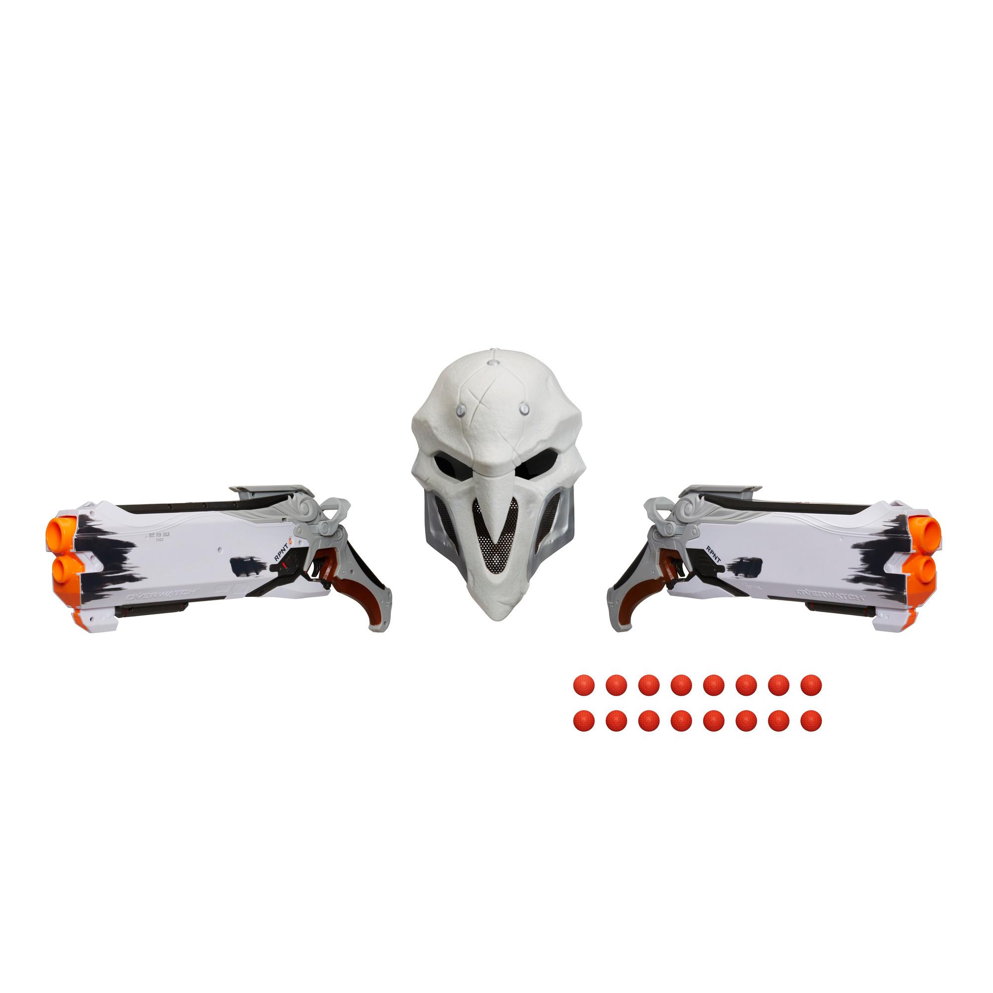Overwatch Reaper (Wight Edition) Collector Pack with 2 Nerf Rival Blasters 1 Reaper Face Mask and 16 Overwatch Nerf Rival Rounds