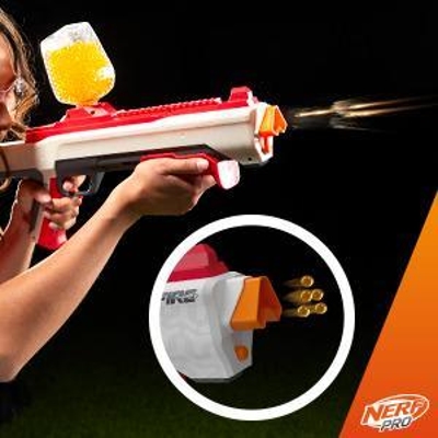 Nerf Pro Gelfire Raid Blaster, Fire 5 Rounds At Once, 10,000 Gelfire  Rounds, 800 Round Hopper, Eyewear 