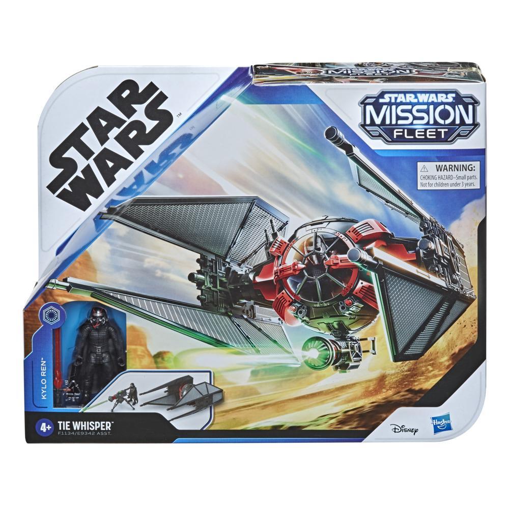 Star Wars Mission Fleet Stellar Class Kylo Ren TIE Whisper 2.5-Inch-Scale Figure and Vehicle for Kids Ages 4 and Up