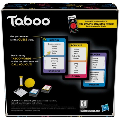 Classic Taboo Game, Word Guessing Game for Adults and Teens 13 and up, Board Game for 4+ Players