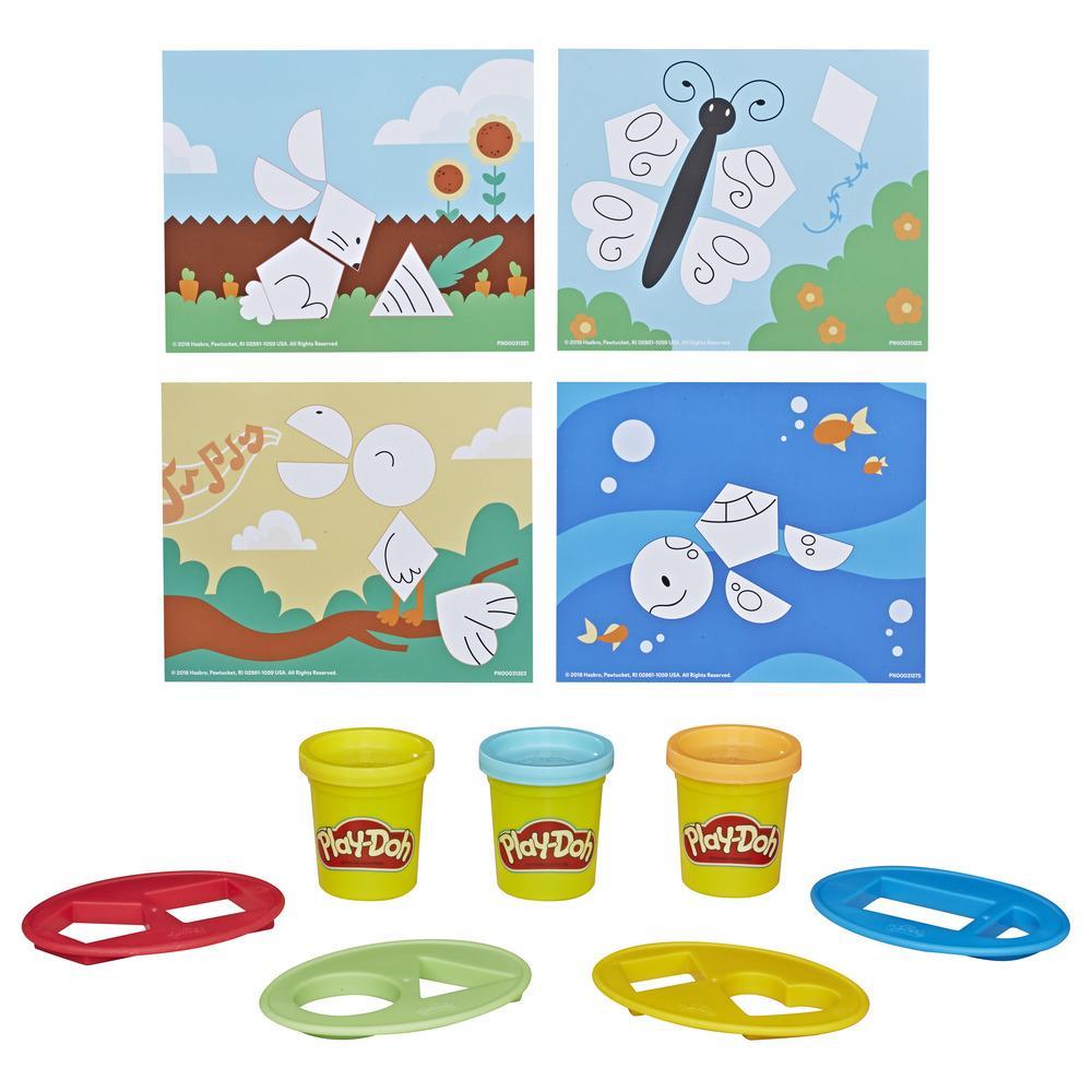 Play-Doh Academy Shapes Basic Activity Set for Toddlers and Preschoolers with 3 Non-Toxic Colors, Ages 2 and Up