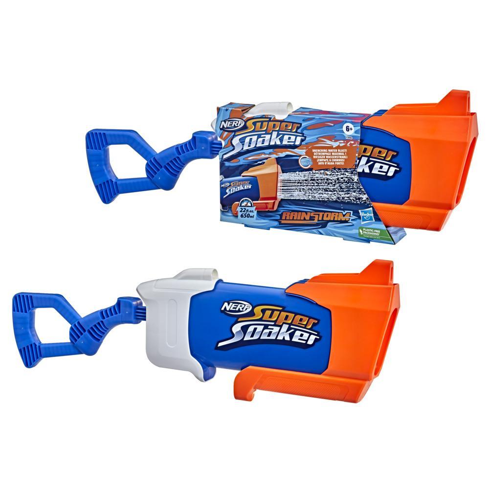 NERF - Pistolet A Eau Super Soaker Hydra, Pistolet à eau Bleu/Blanc