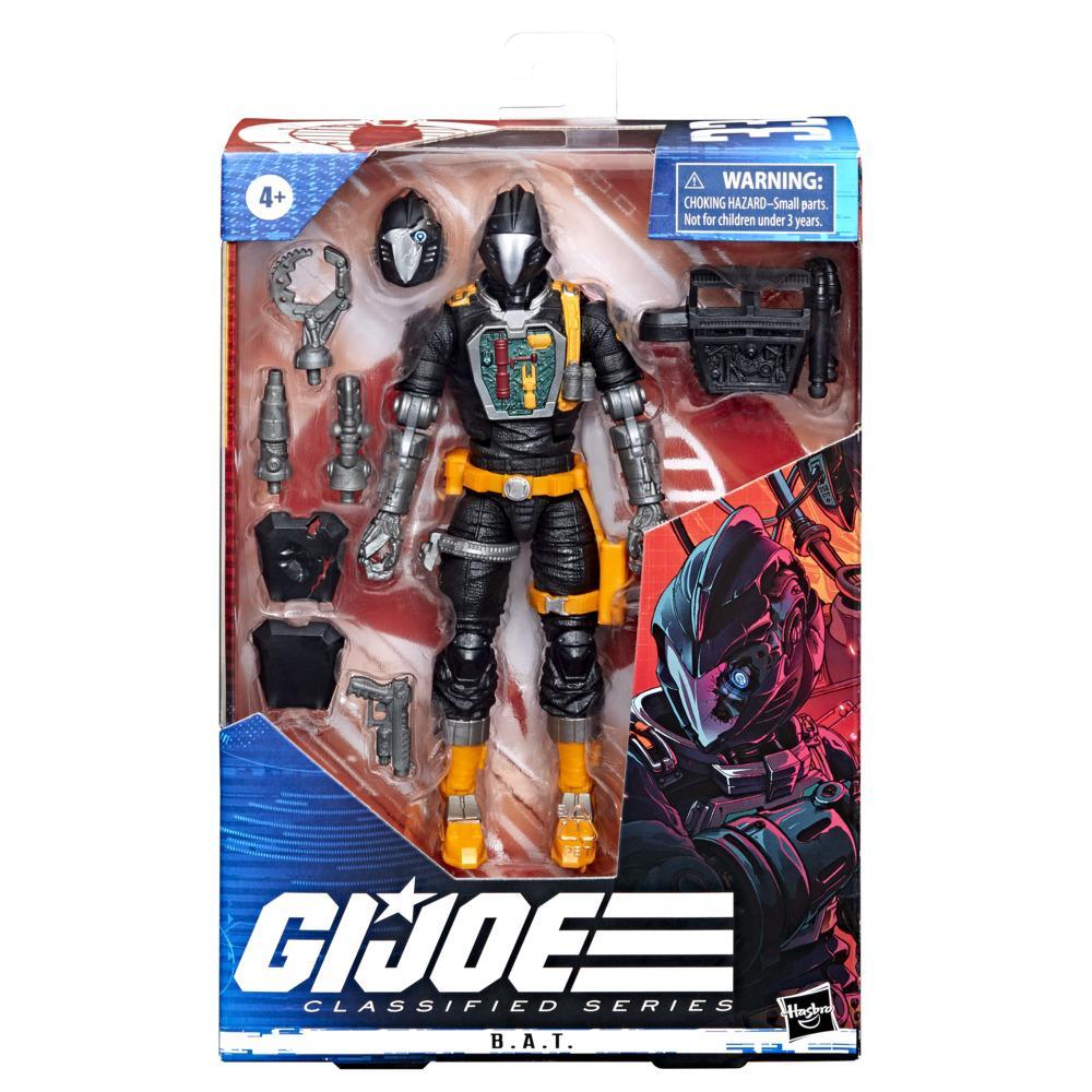 G.I. Joe Classified Series Series B.A.T. Action Figure 33 Collectible Toy, Multiple Accessories, Custom Package Art