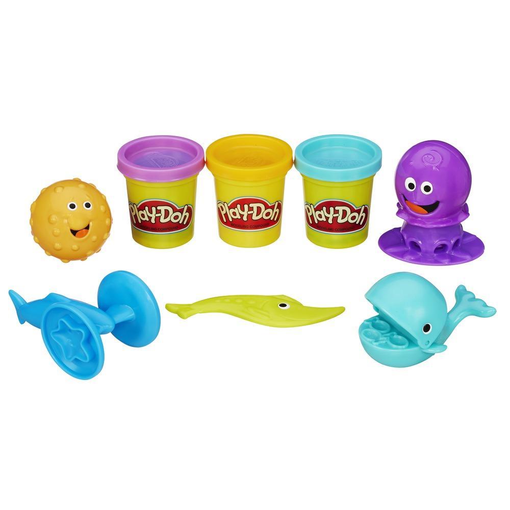 PLAY-DOH OCEAN ADVENTURES SET WITH 10 CANS OF COLORED PLAYDOH NEW