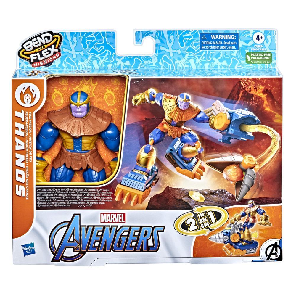 gift  H22.9cm Bend and Flex Marvel Avenger Thanos Stretchable FigureKids 4 