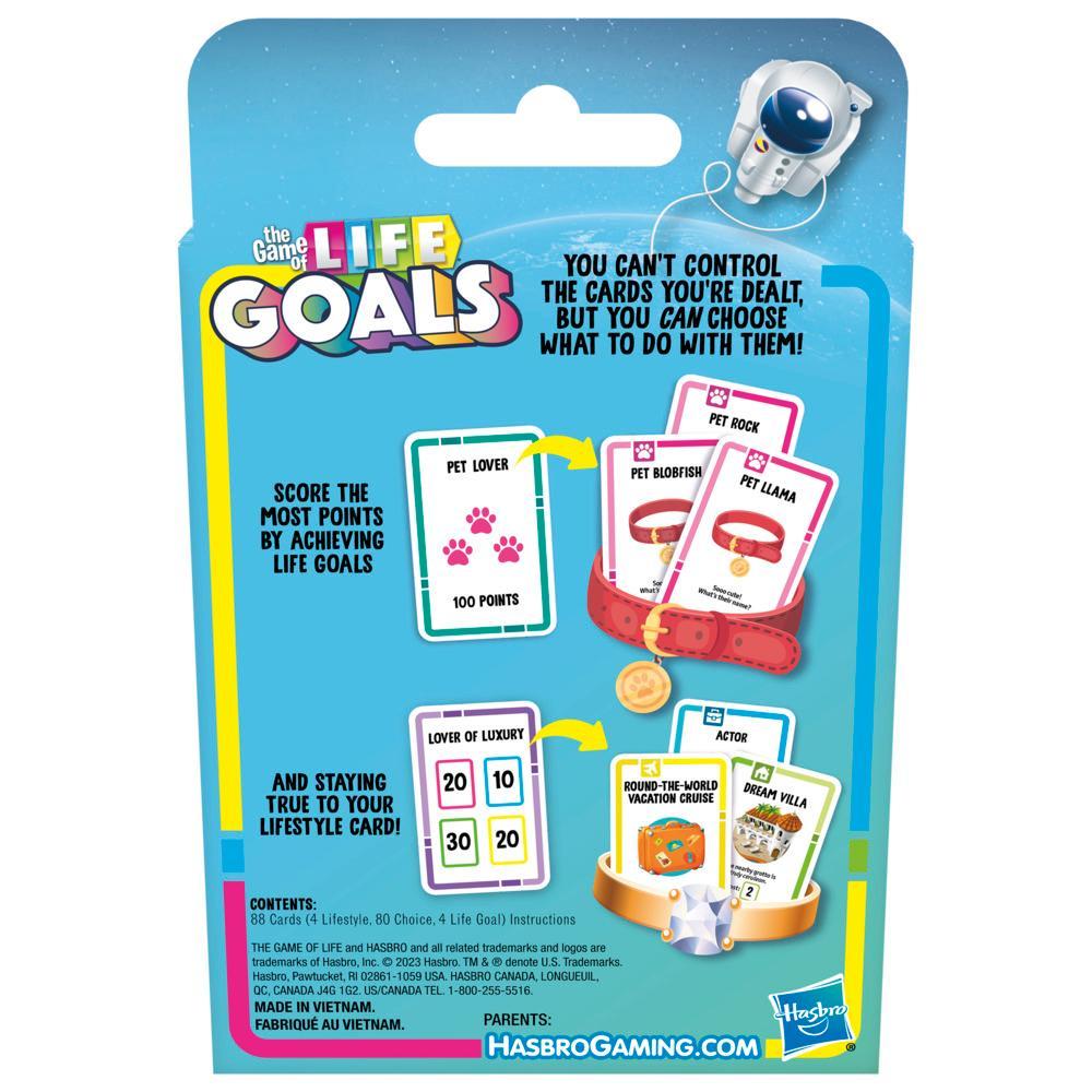 The Game of Life Goals Game, Quick-Playing Card Game for 2-4 Players, For  Ages 8 and Up - Hasbro Games