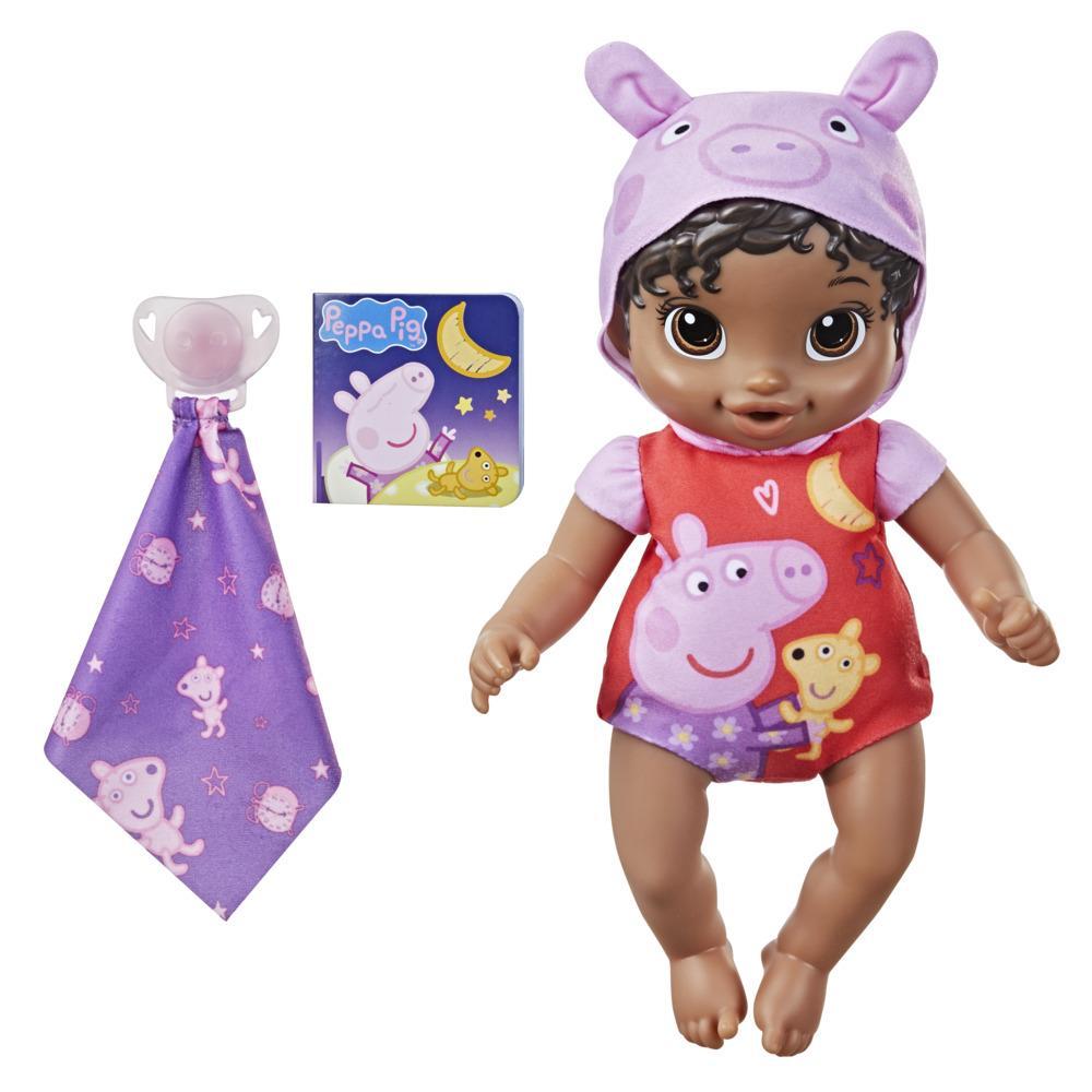 Baby Alive Goodnight Peppa Doll, Peppa Pig Toy, First Baby Doll, Soft Body, Kids Ages 2 Years and Up, Black Hair