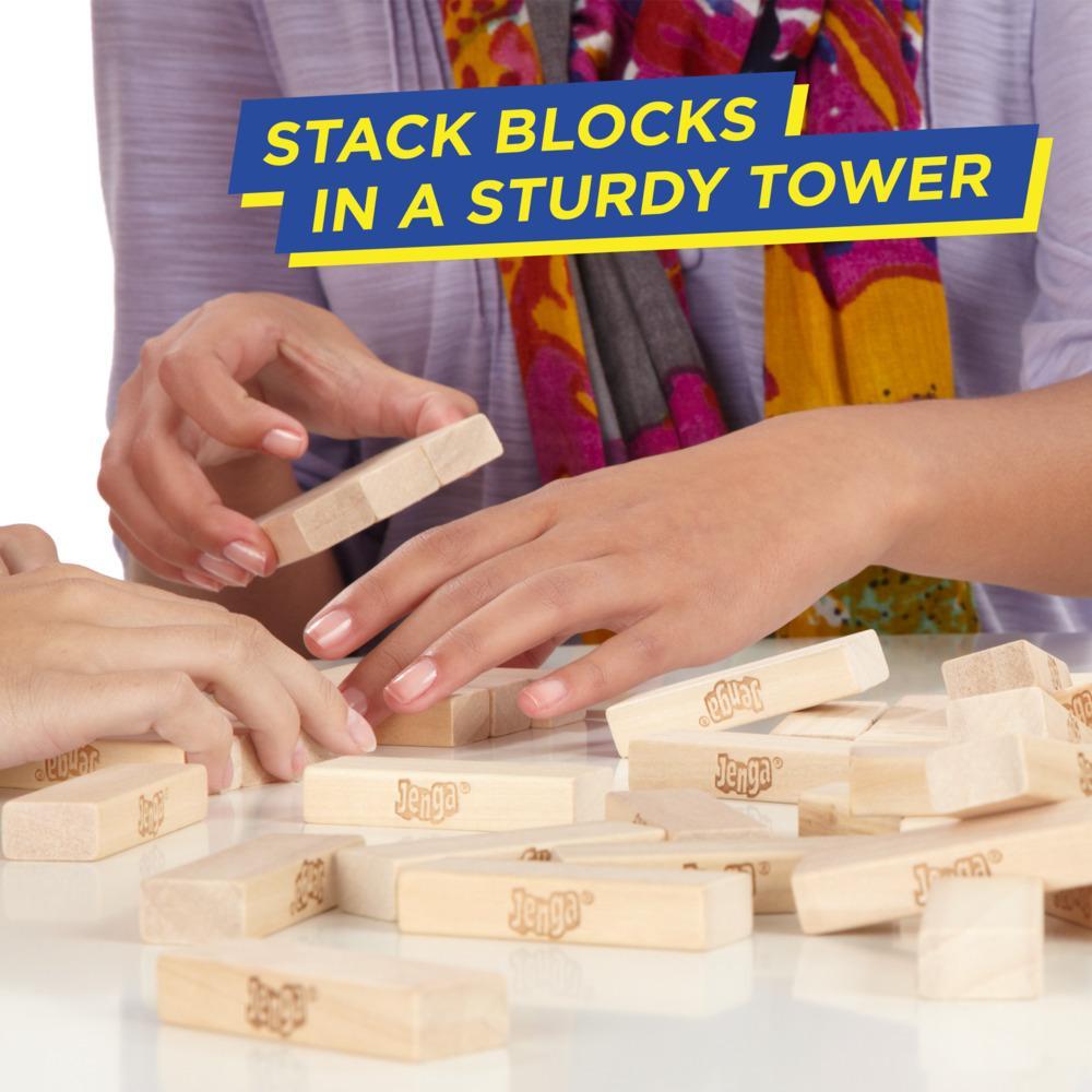 Jenga Classic Game By Hasbro Stacking Wooden Tower Block Game