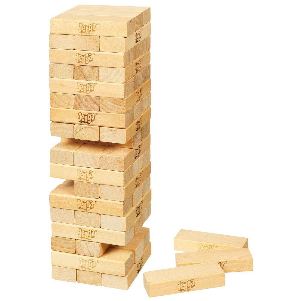 Jenga Classic Game By Hasbro Stacking Wooden Tower Blocks FUN Party Family Time 
