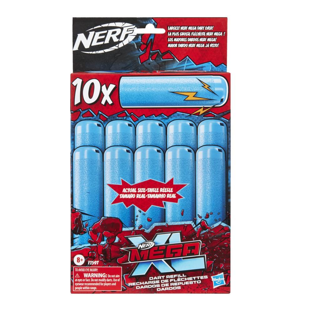 Nerf Mega XL Dart Refill, Includes 10 Nerf Mega XL Whistler Darts, Largest Nerf Mega Darts Ever, Whistle Sound When Fired