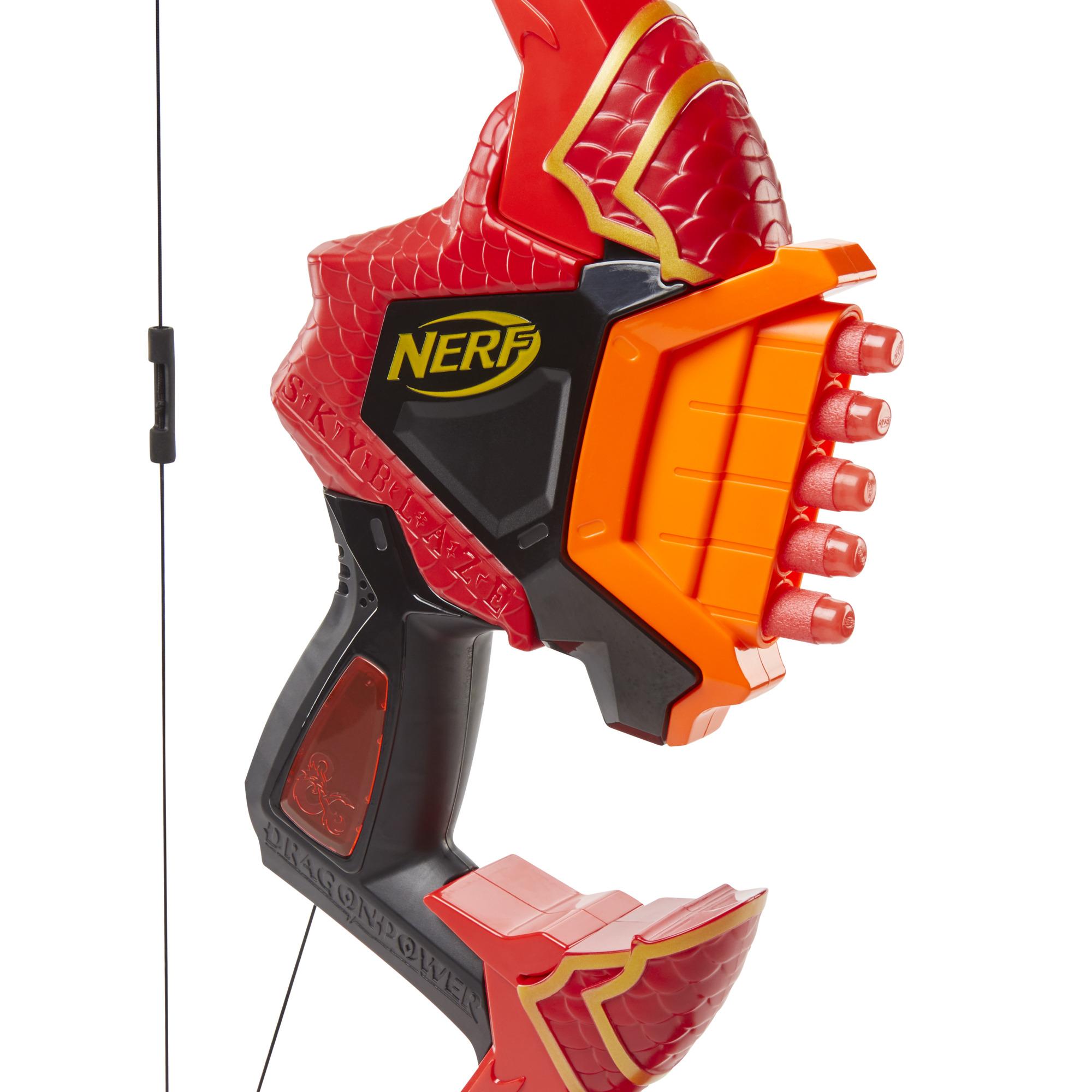 Nerf DragonPower Dart Bow, Inspired by Dungeons and Dragons, Dragon Bow Action, 10 Nerf Darts, 5-Dart Storage - Nerf