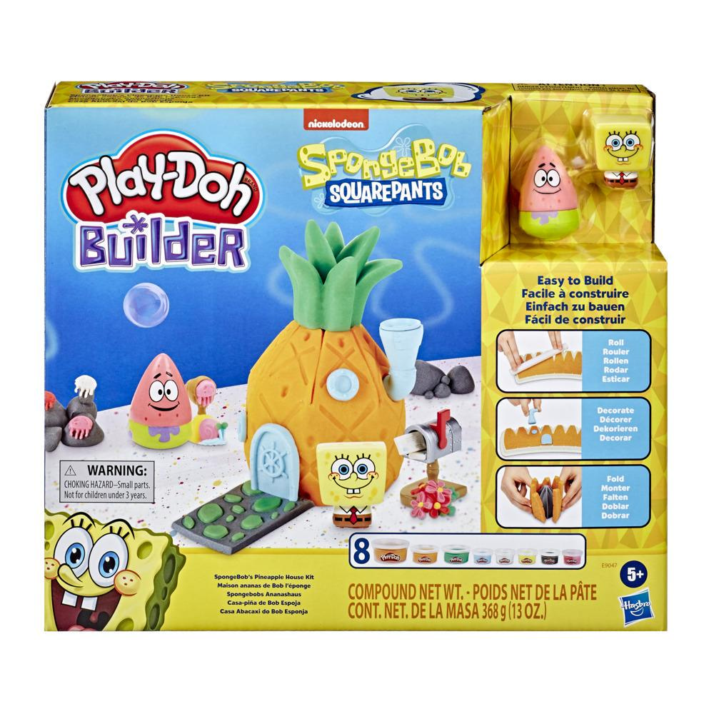 Play-Doh Builder SpongeBob SquarePants Pineapple House Toy Building Kit for Kids 5 Years and Up with 8 Cans of Non-Toxic Play-Doh Modeling Compound