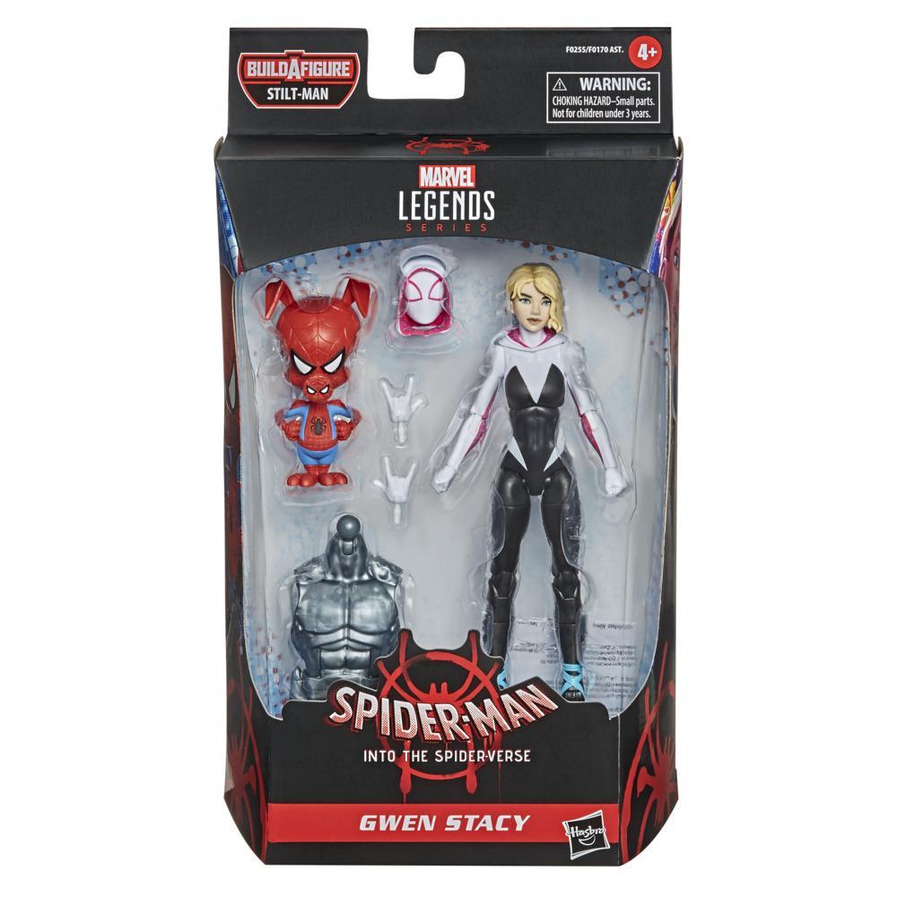 Spider-Man Hasbro Marvel Legends Series Into The Spider-Verse Gwen Stacy 6-inch Collectible Action Figure Toy with Spider-Ham Mini-Figure 