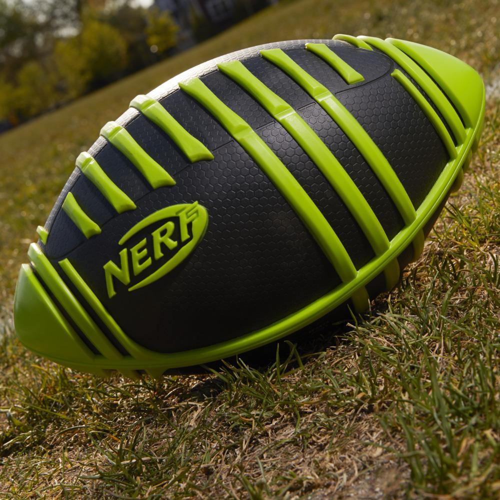Nerf Weather Blitz Foam Football For All-Weather Play, Easy-To-Hold Grips, Great For Indoor and Outdoor Games -- Green
