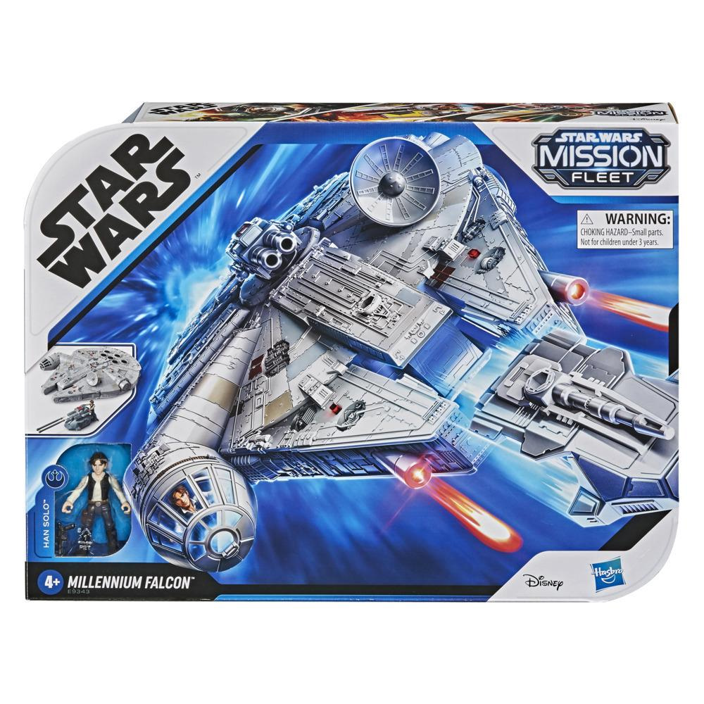 Star Wars Mission Fleet Han Solo Millennium Falcon  Figure  and Vehicle, Toys Kids Ages 4 and Up | Star Wars