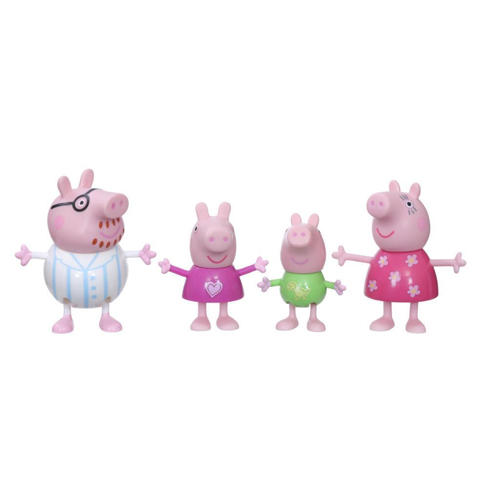 Peppa Pig Peppa's Adventures Peppa's Family Bedtime Figure 4-Pack in Pajamas, Ages 3 and Up