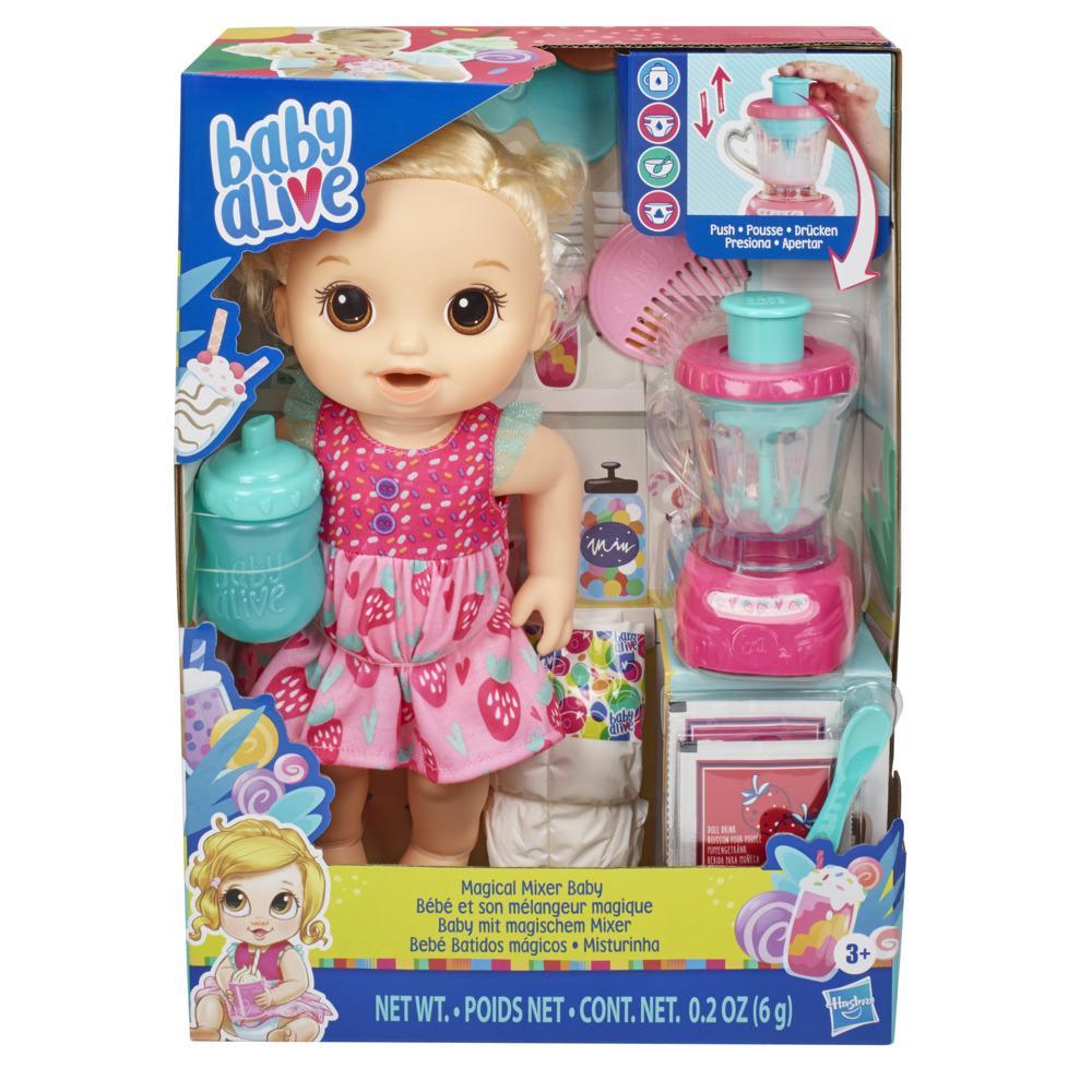 Baby Alive Magical Mixer Baby Doll Strawberry Shake, Blender 