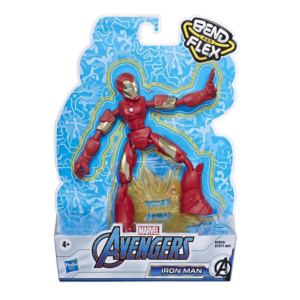 Marvel Bend and Flex Figura de acción de Iron Man Piloto Flex Figura de 15 cm y Mmoto para niños a Partir de 6 años 