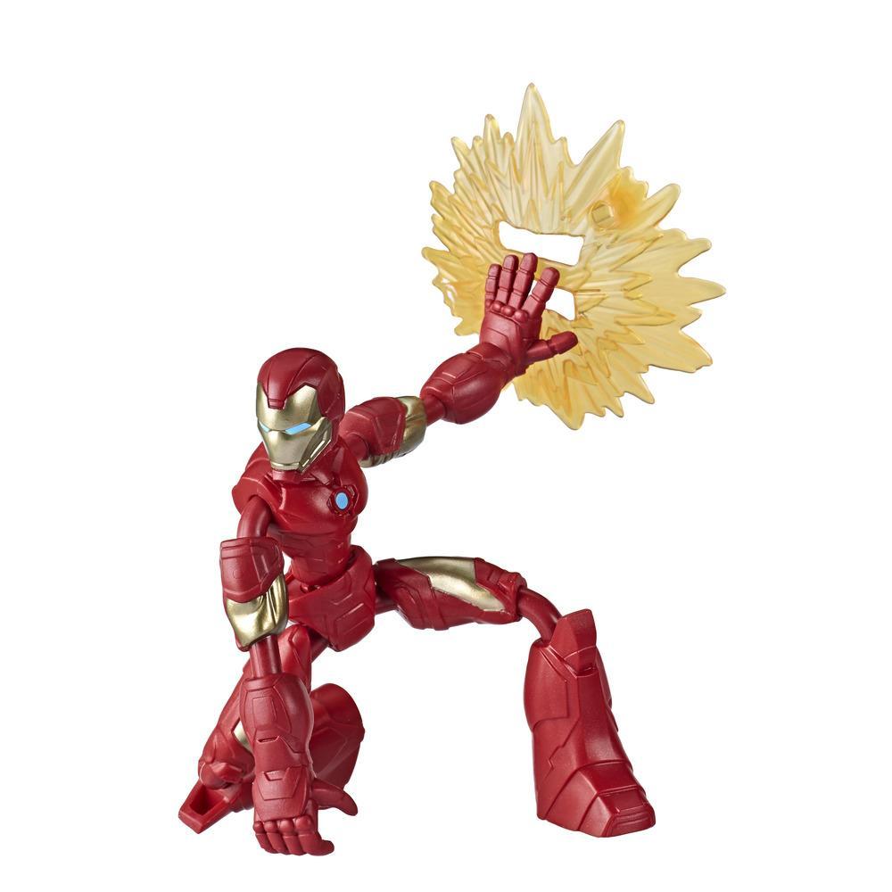 Marvel Avengers Bend And Flex Action Figure, 6-Inch Flexible Iron Man Figure, Includes Blast Accessory, Ages 4 And Up
