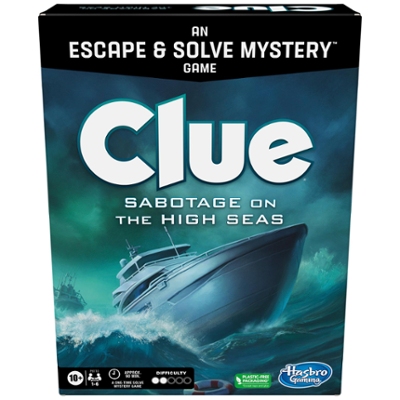 Clue Sabotage on the High Seas, An Escape & Solve Mystery Game, Board Game for Ages 10+