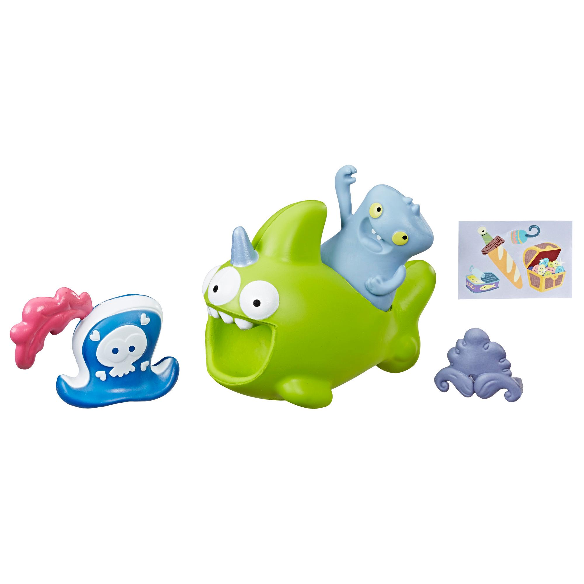 UglyDolls Babo and Squish-and-Go Sharwhal, 2 Toy Figures with Accessories