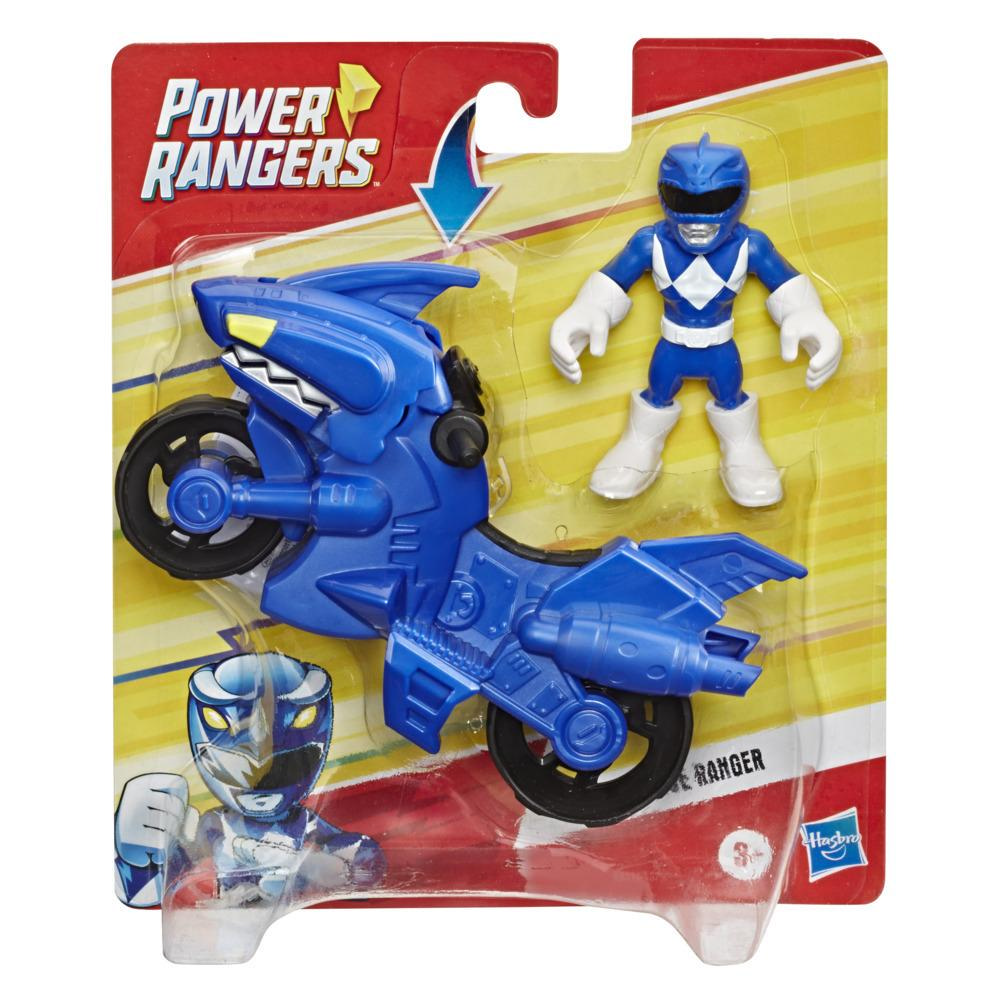NEW Hasbro Power Rangers Blue Ranger Figure & Raptor Cycle Playset 