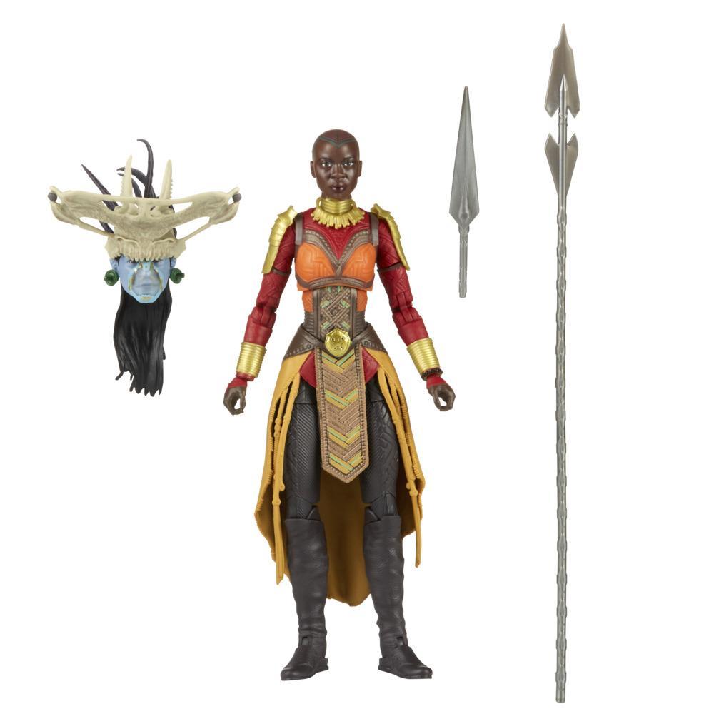 Marvel Legends Series Black Panther Wakanda Forever Okoye 6-inch Action Figure Toy, 2 Accessories, 1 Build-A-Figure Part