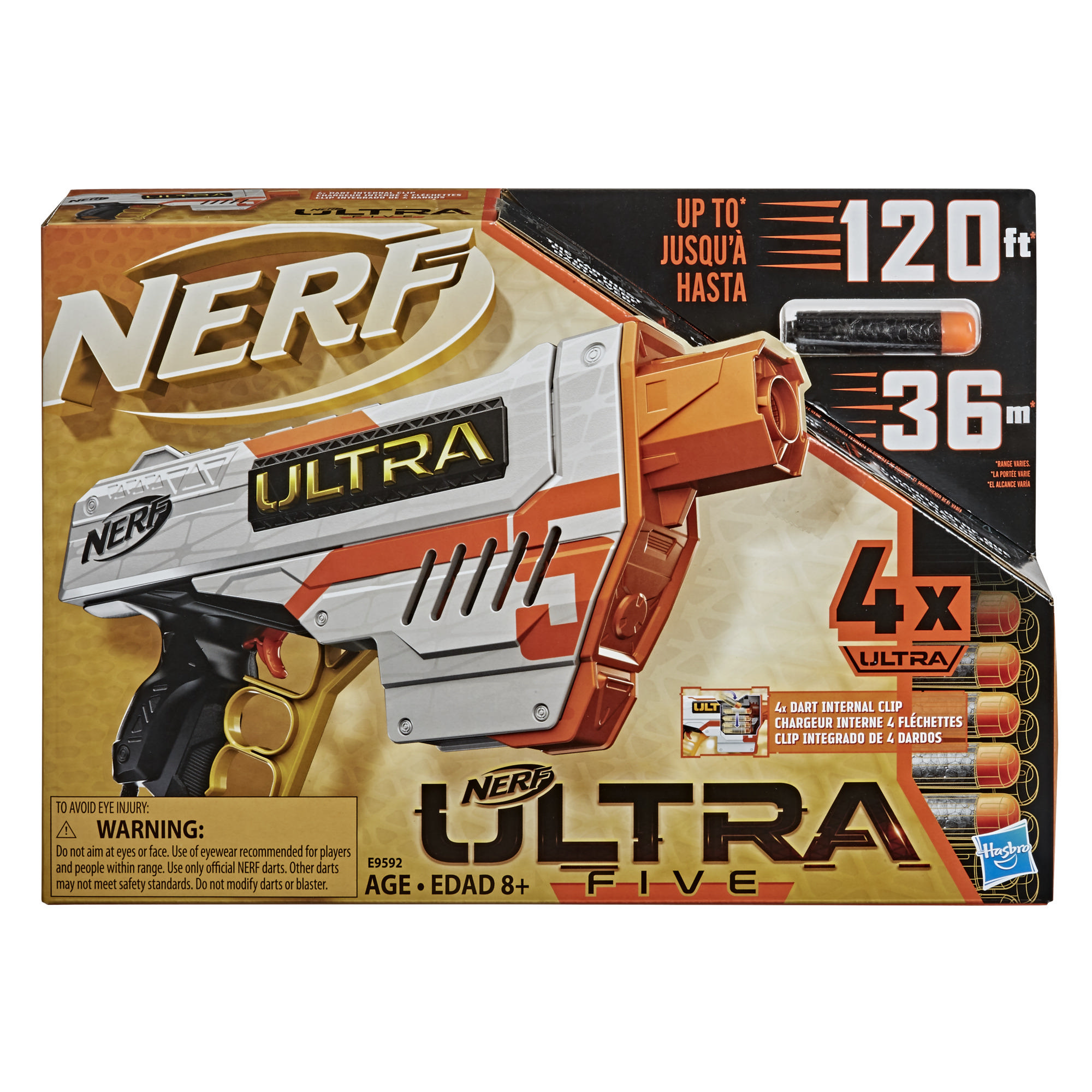 New Nerf Gun Ultra Four Blaster Hand Cannon Boy's Toy Guns Foam Darts Kid's Gift 