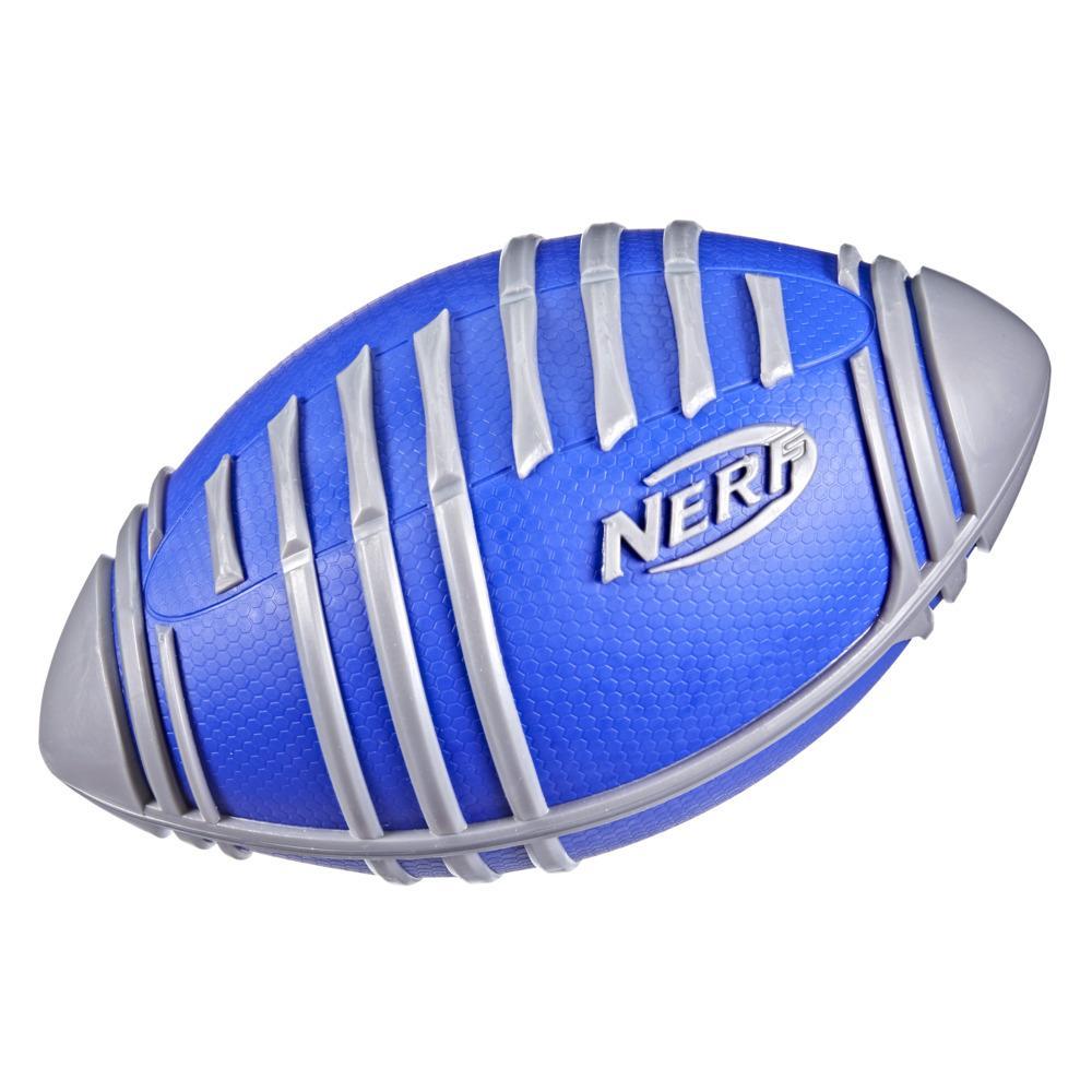 Nerf Weather Blitz Foam Football For All-Weather Play, Easy-To-Hold Grips, Great For Indoor and Outdoor Games -- Silver