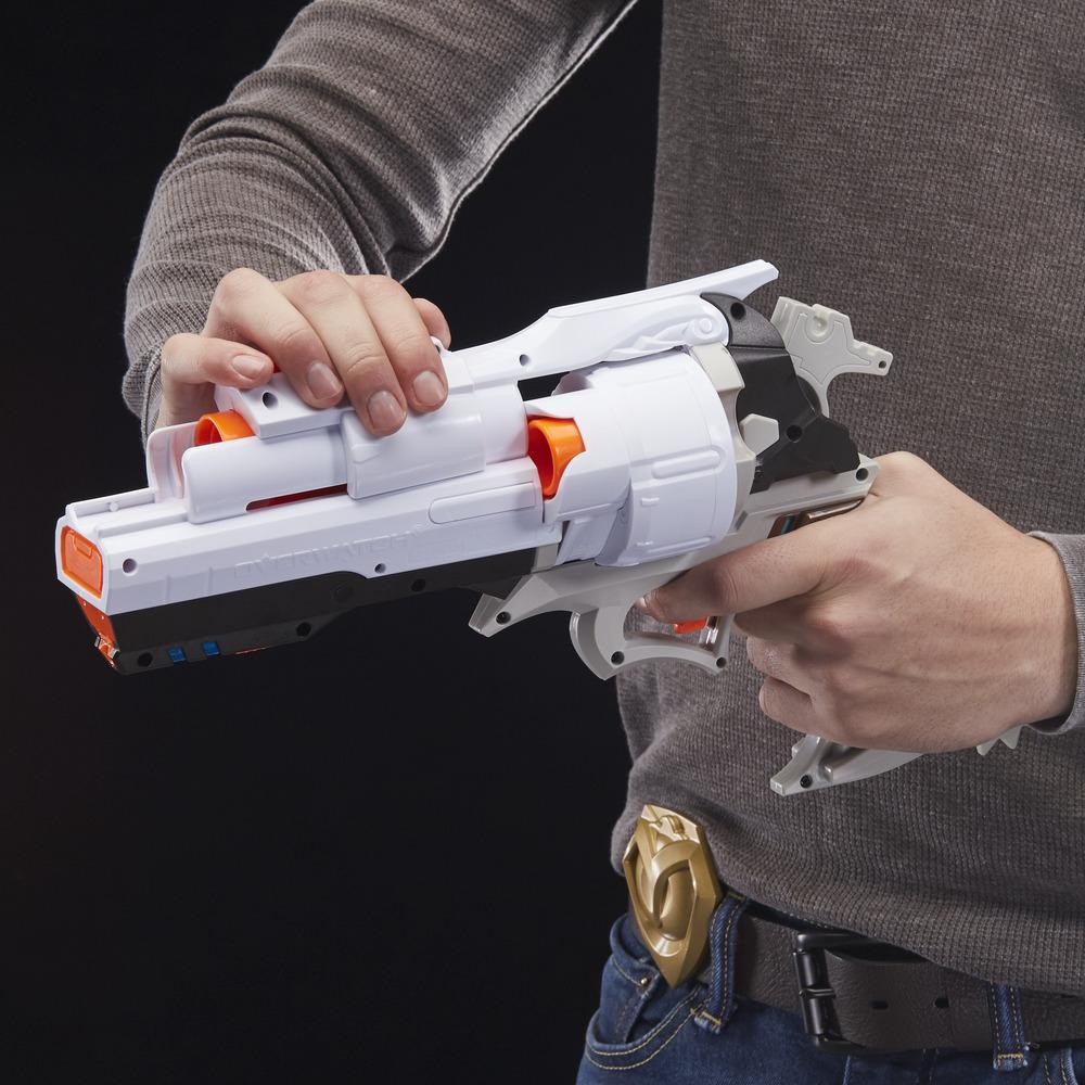 Overwatch McCree Nerf Rival Blaster with Die Cast Badge and 6 Overwatch Nerf Rival Rounds
