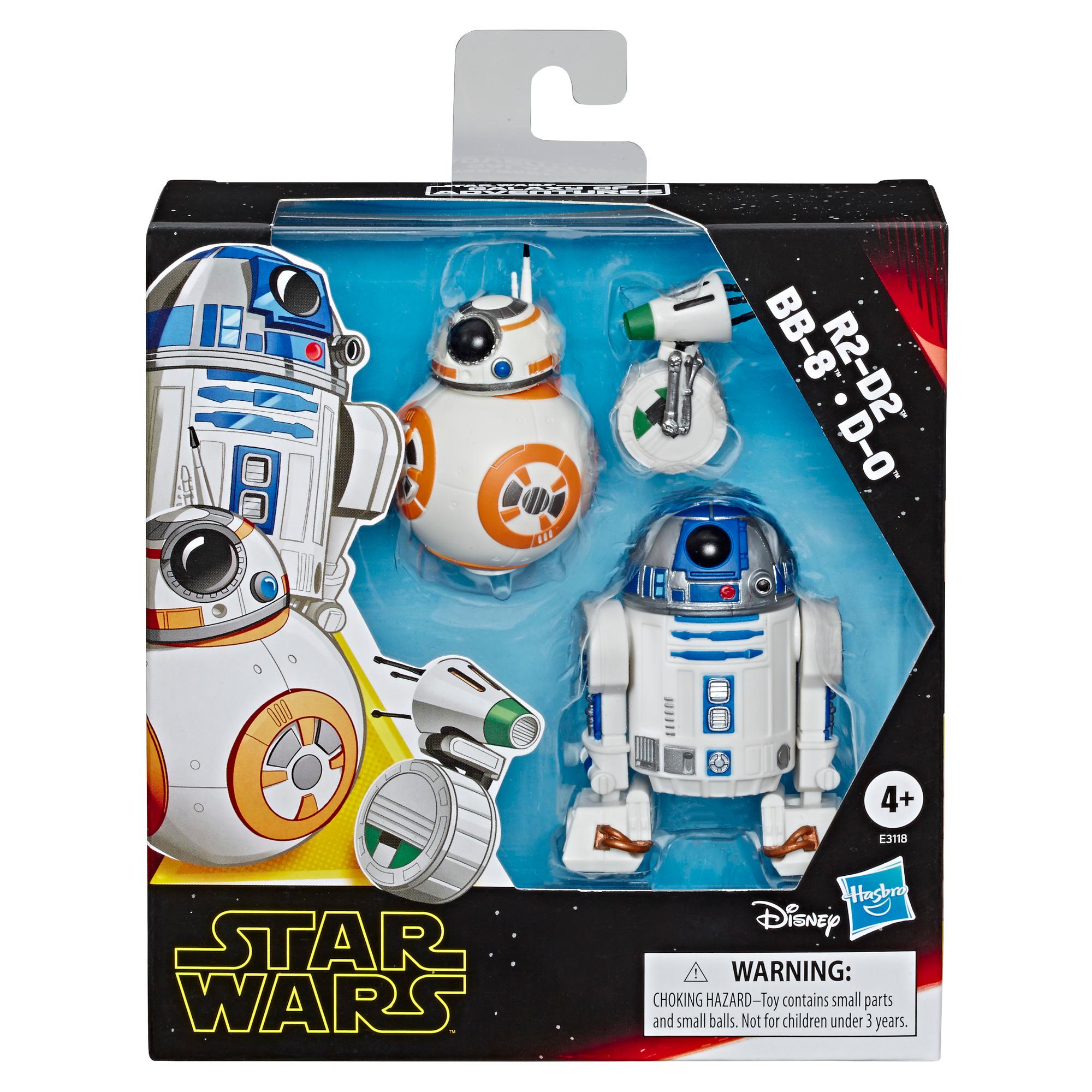 Hasbro Star Wars: Galaxy of Adventures BB-8 D-O 3-Pack Toy Droid Figures for sale online R2-D2