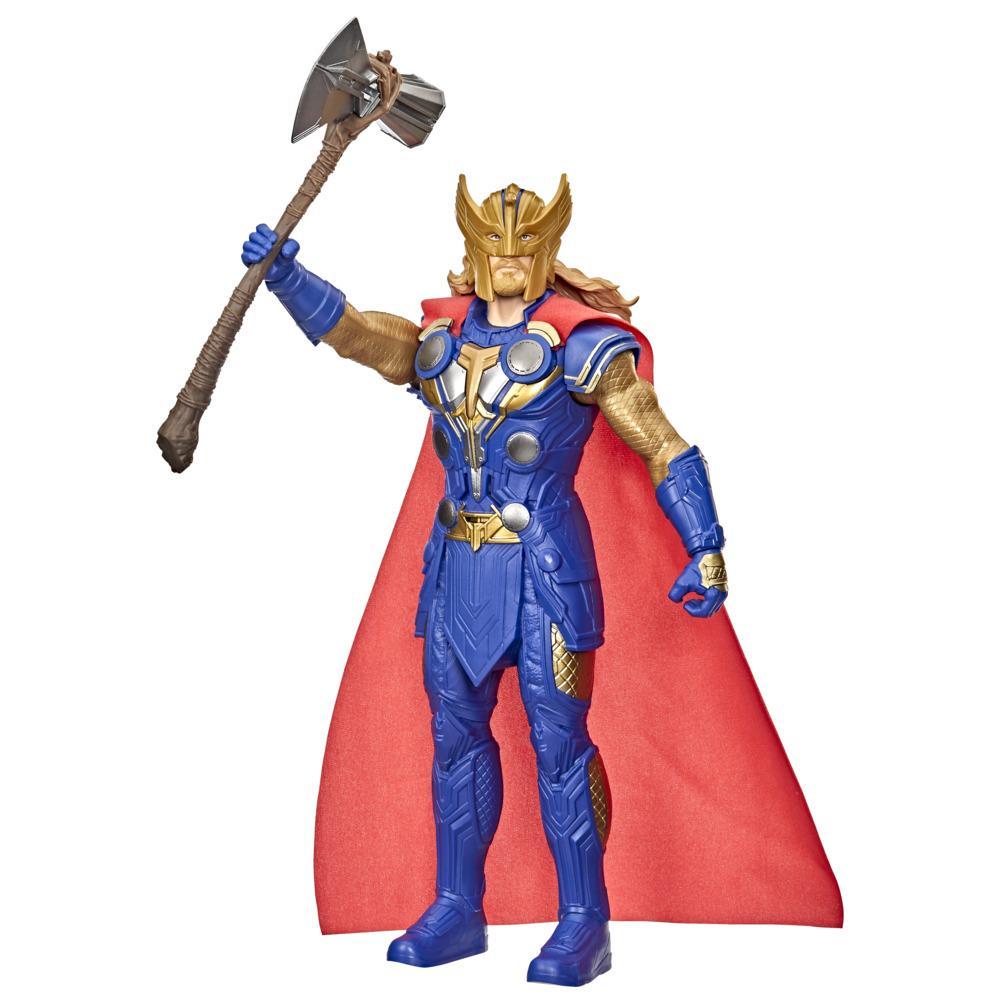 Marvel Studios’ Thor: Love and Thunder Stormbreaker Strike Thor Toy, 12-Inch-Scale Electronic Figure, Kids Ages 4 and Up