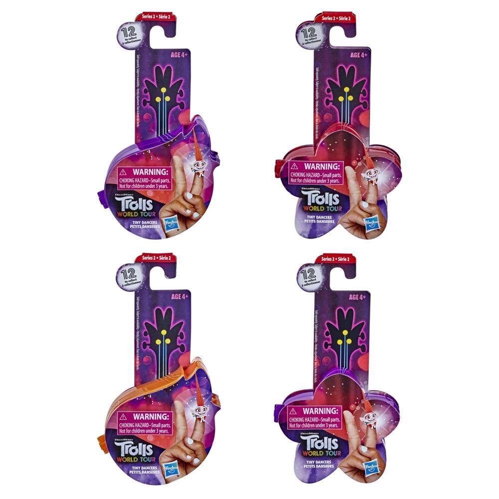 DreamWorks Trolls World Tour Tiny Dancers Surprise 4 Pack Series 2, 4 Tiny Dancers Dolls, Toy for Kids 4 and Up