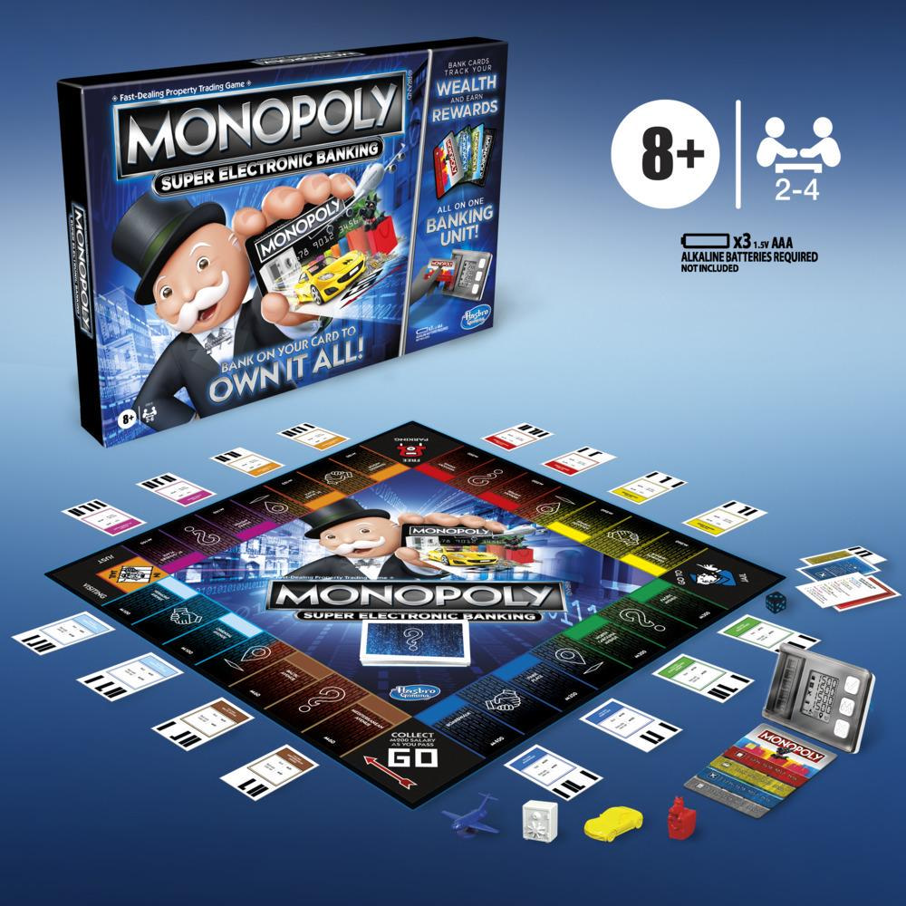 MONOPOLY SUPER ELECTRONIC BANKING BOARD GAME NEW 