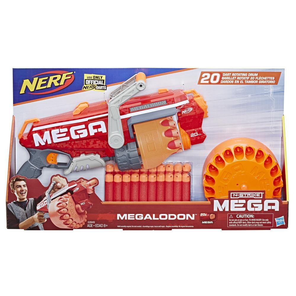 Megalodon N-Strike Mega Toy Blaster Slam-fire Action 20 Darts