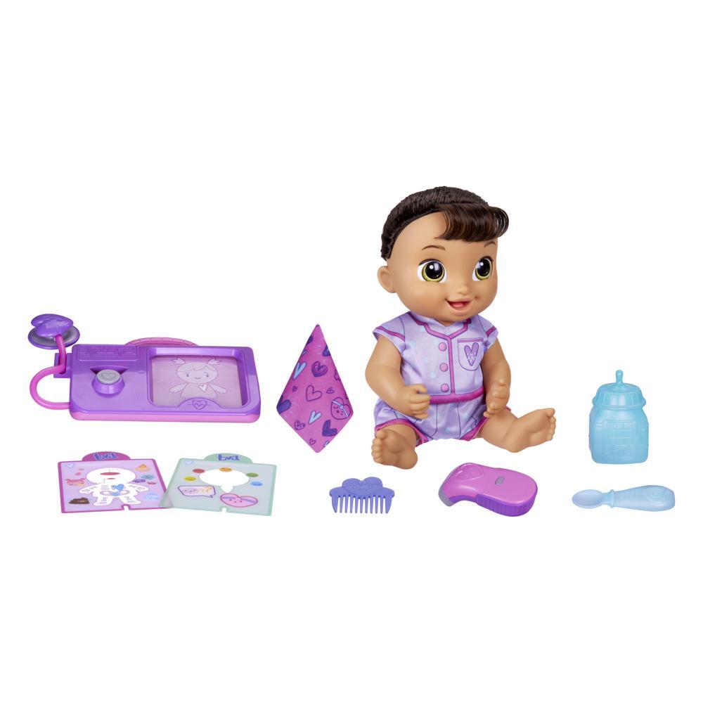 Baby Alive Lulu Achoo Doll, 12-Inch Interactive Doctor Play Toy, Lights, Sounds, Movements, Kids 3 and Up, Brown Hair