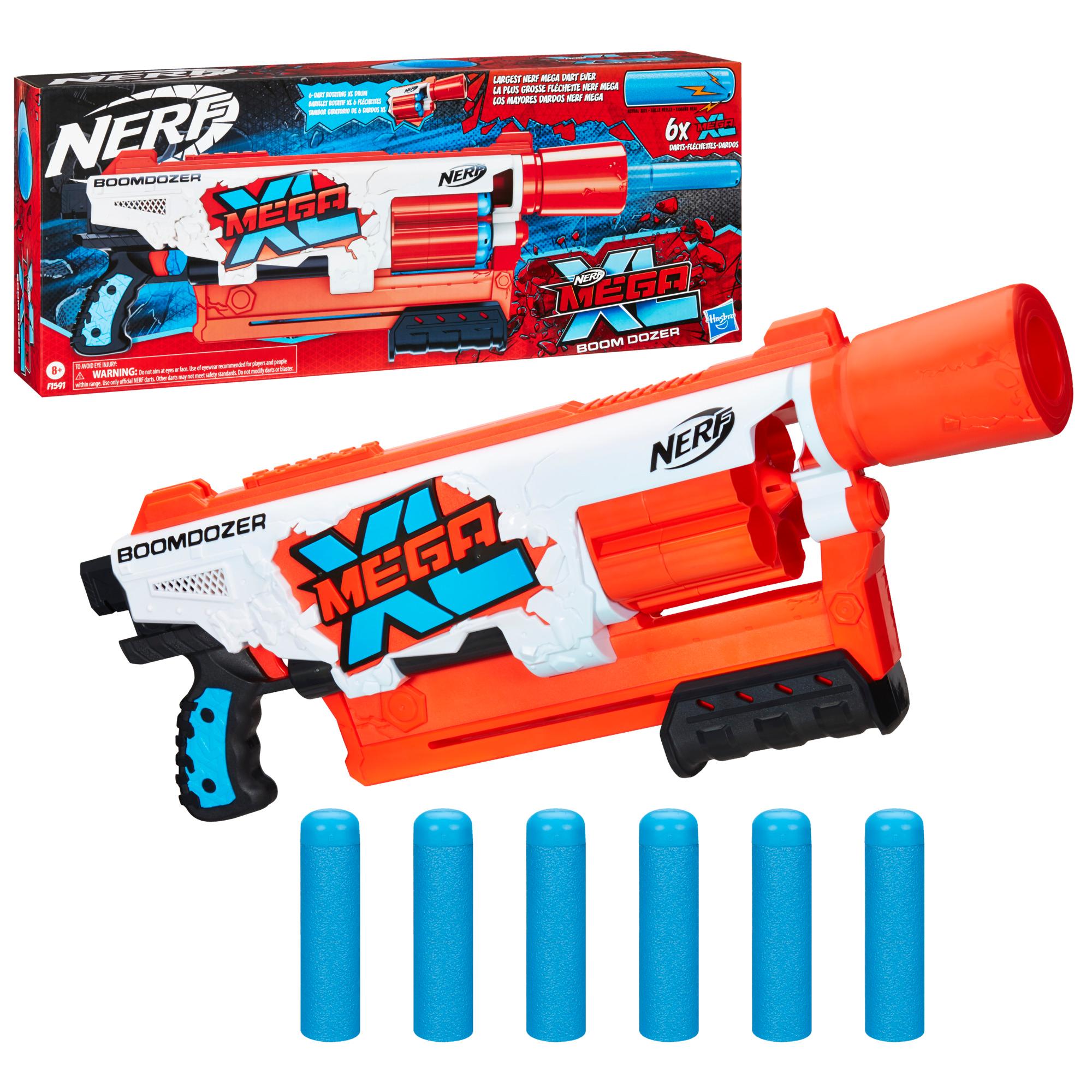 Nerf Mega XL Boom Dozer Blaster, Largest Nerf Mega Darts Ever, XL